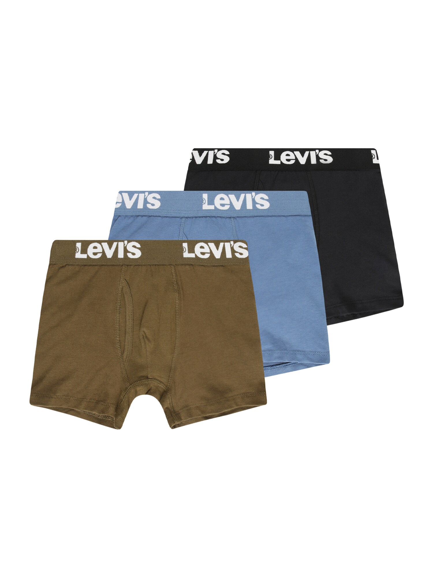LEVI'S Apatinės kelnaitės mėlyna dūmų spalva / rusvai žalia / juoda / balta
