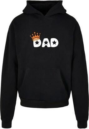 Merchcode Sweatshirt ‘Fathers Day – King Dad’ Geel / Zwart / Wit