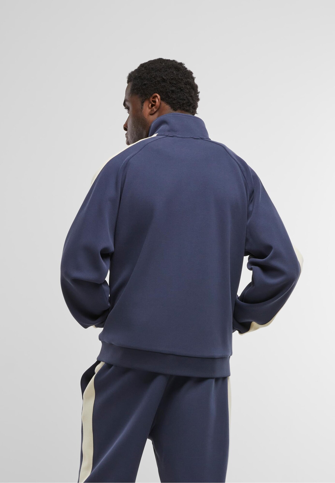 Karl Kani Sudadera con cremallera  navy / blanco lana – imagen 4