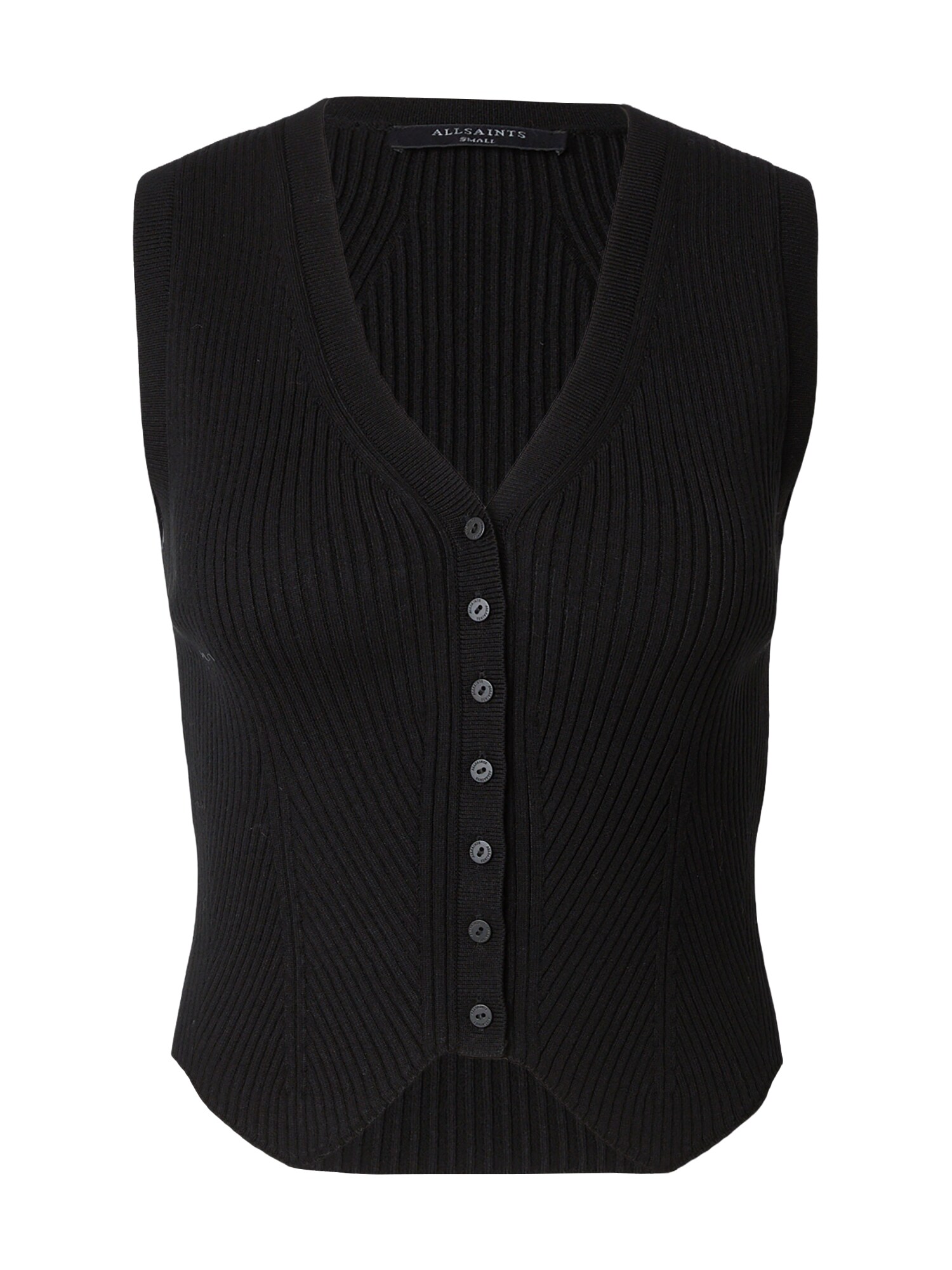 AllSaints Pletená vesta 'Cruz'  čierna