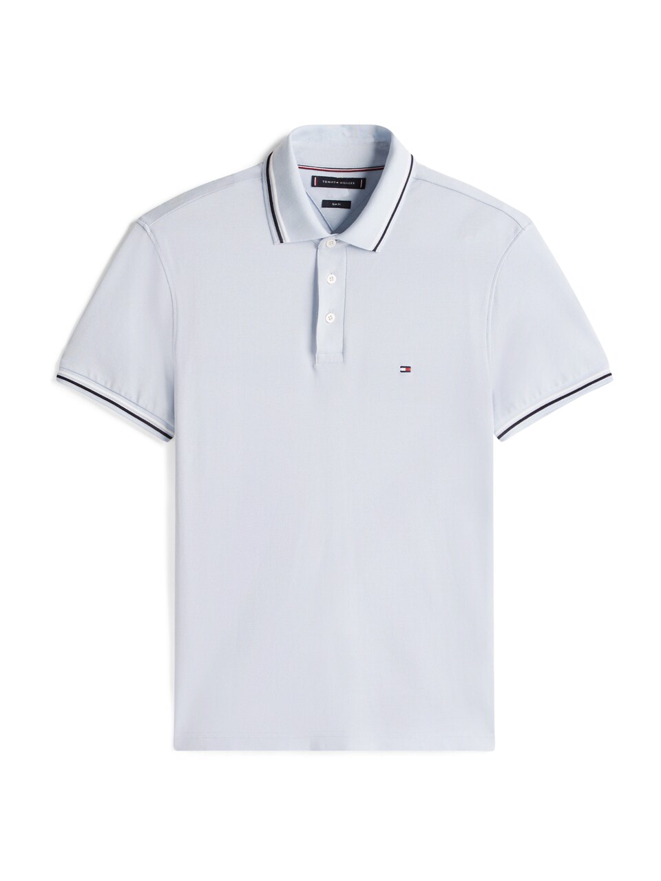 T-shirt 'Slim Fit Tipped' marinblå / pastellblå