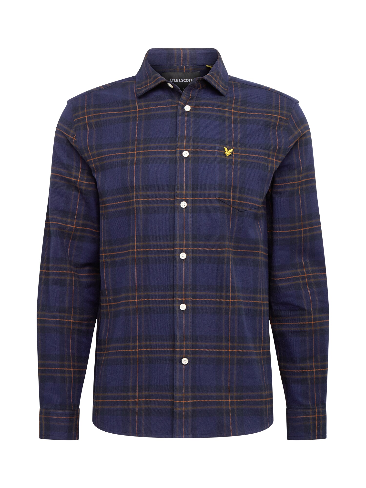 Lyle & Scott Dalykiniai marškiniai  tamsiai mėlyna / nakties mėlyna / pastelinė oranžinė / aukso geltonumo spalva