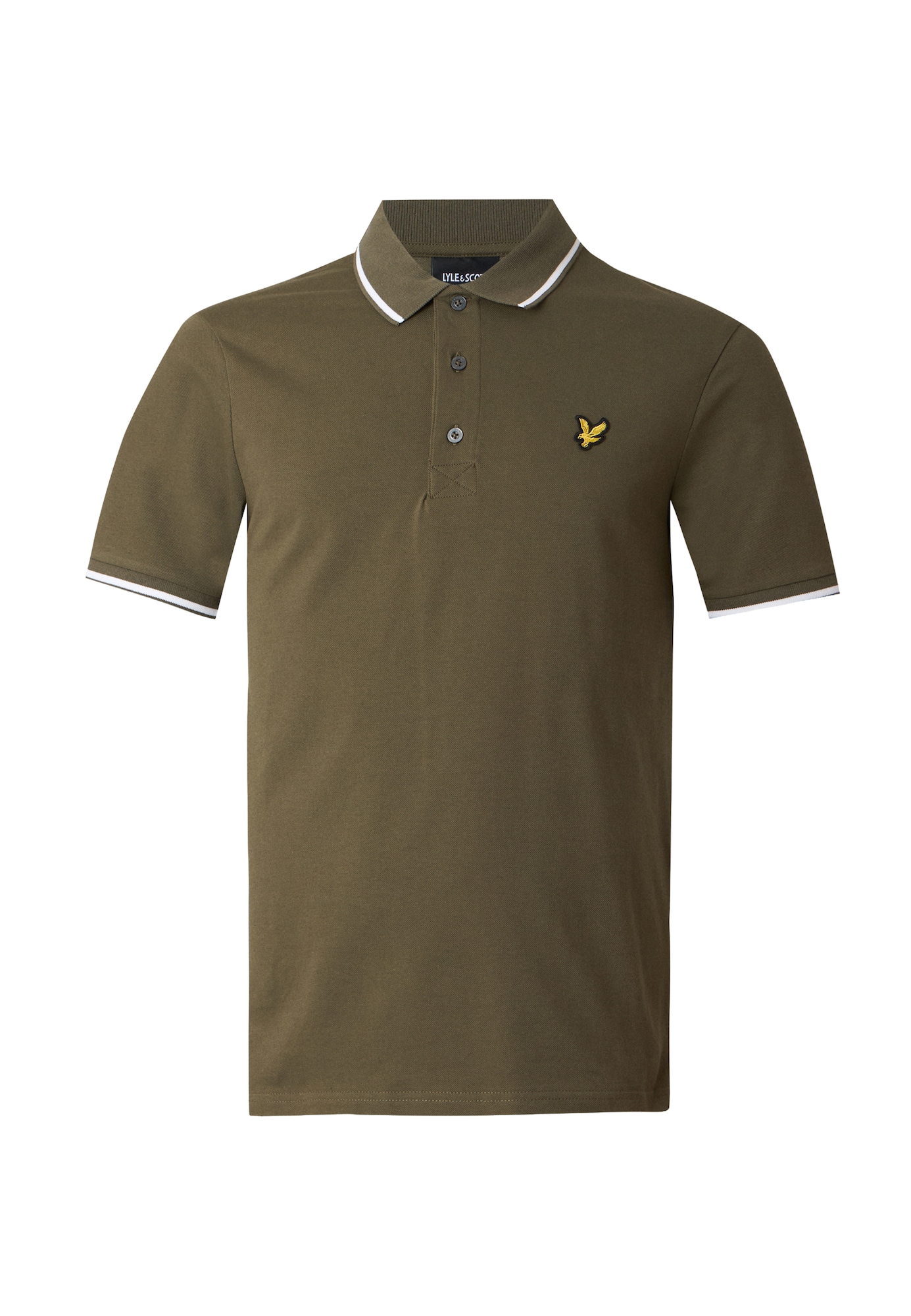 Lyle & Scott Tricou oliv / alb