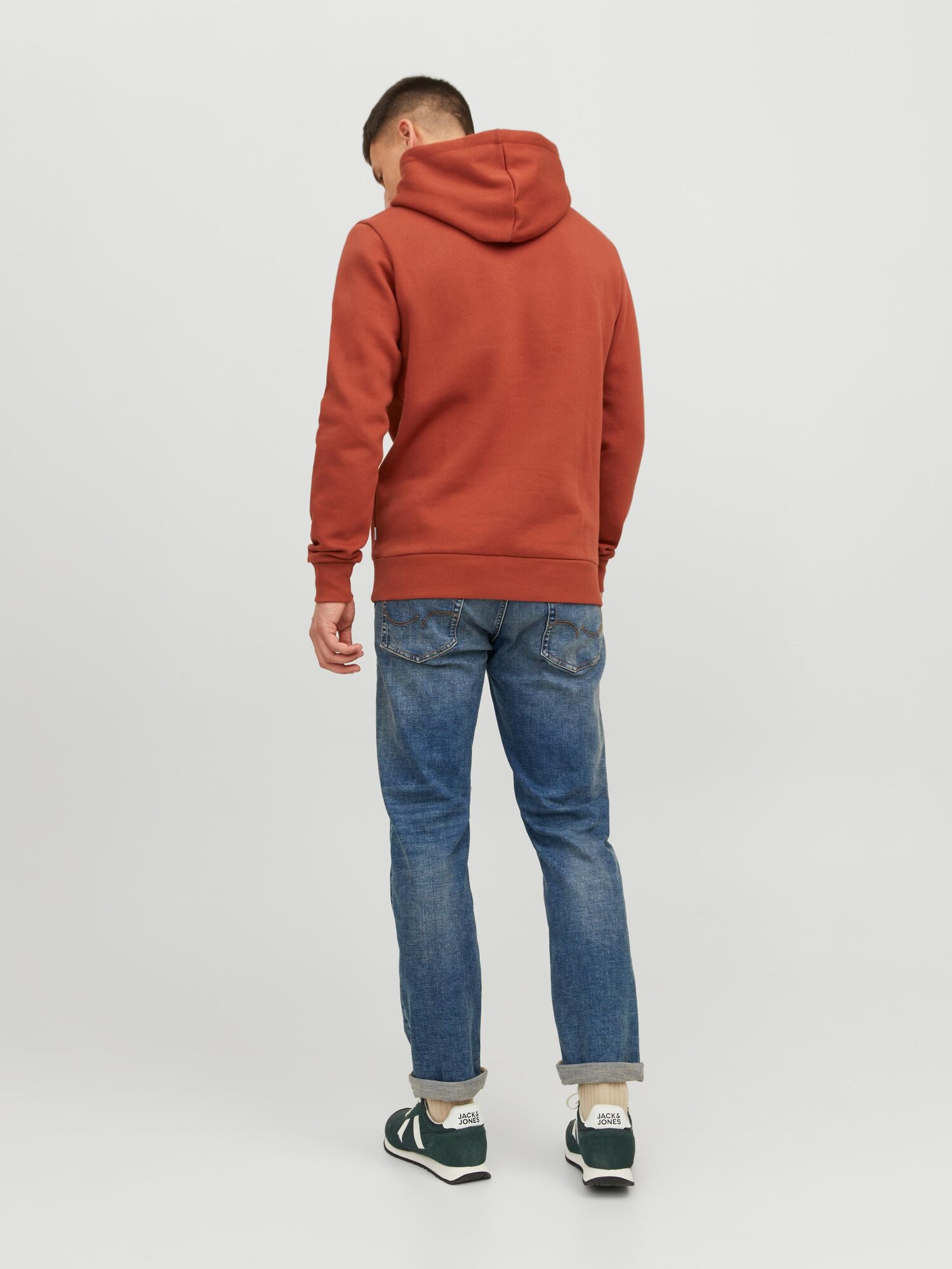 JACK & JONES Mikina krvavo červená / čierna / biela (obrázok 3)