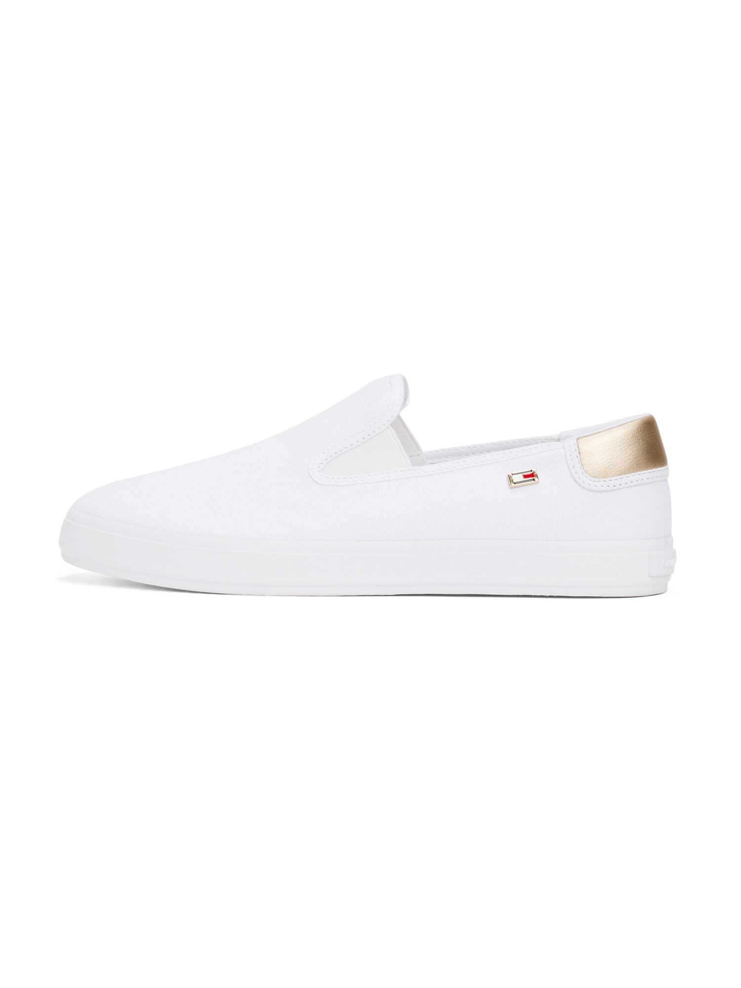 TOMMY HILFIGER Slip-on obuv  zlatá / biela