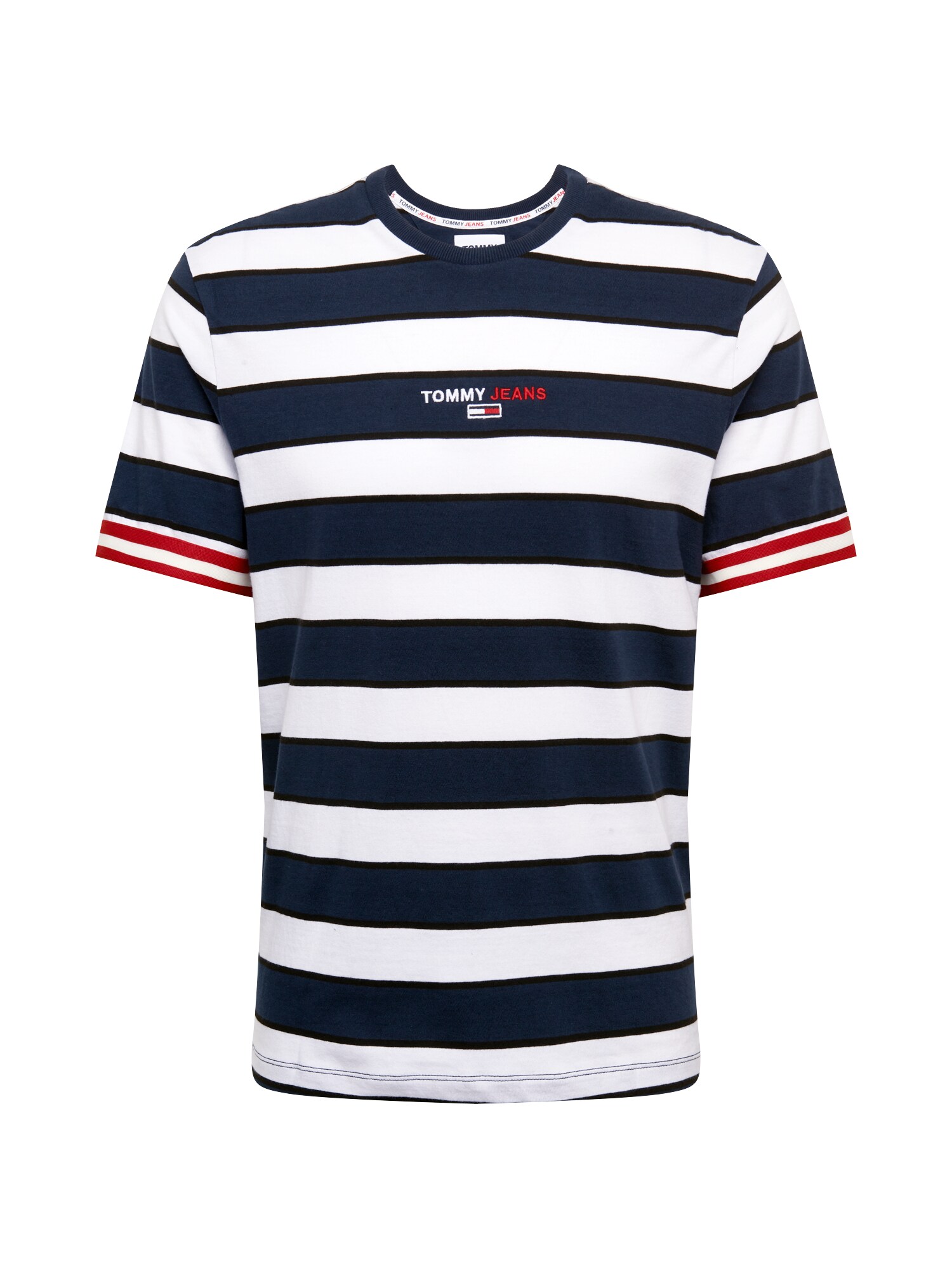 Tommy Jeans Marškinėliai  tamsiai mėlyna / balta / raudona