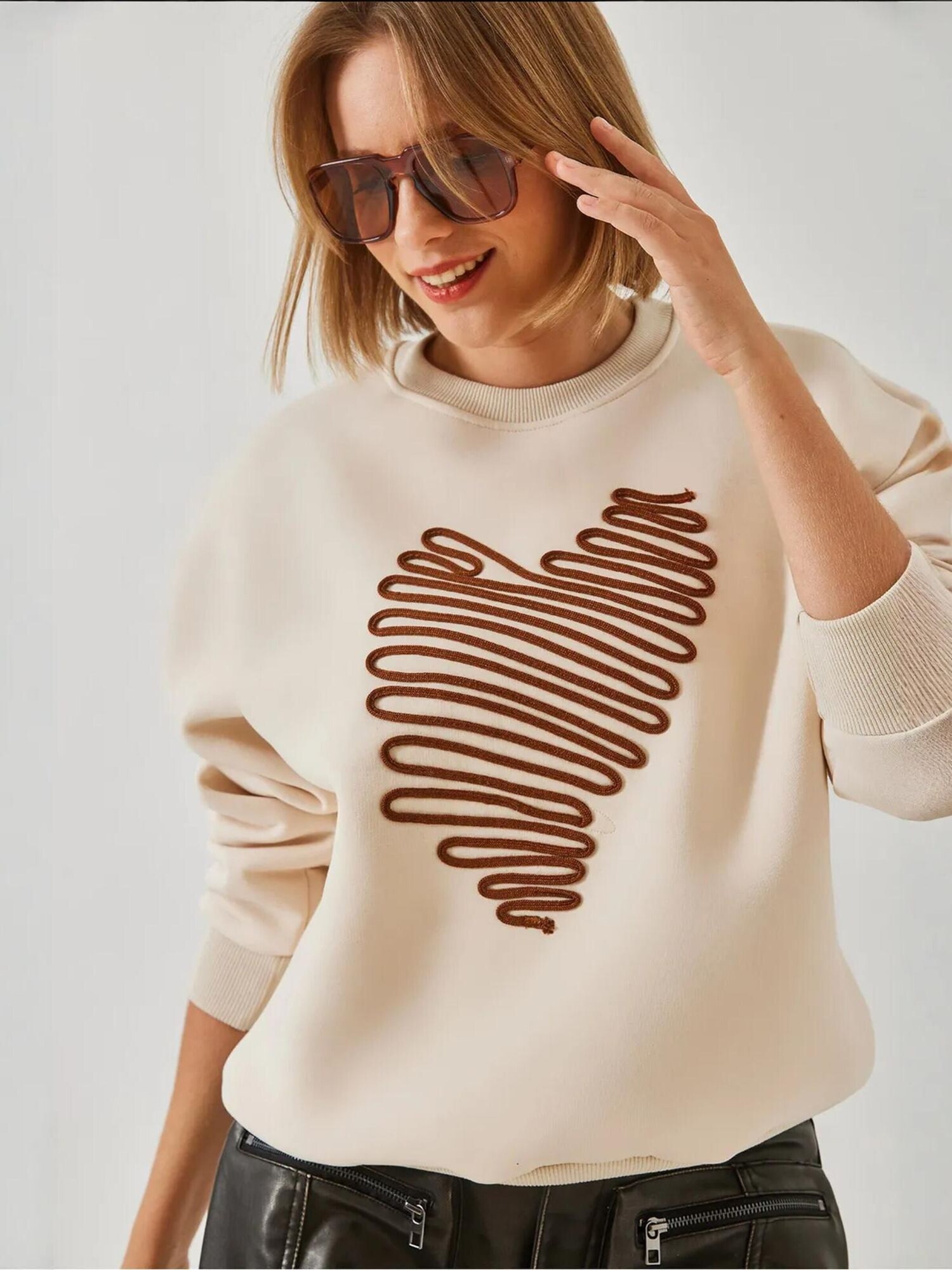 Bianco Lucci Sweater majica 'Sweatshirts' bež