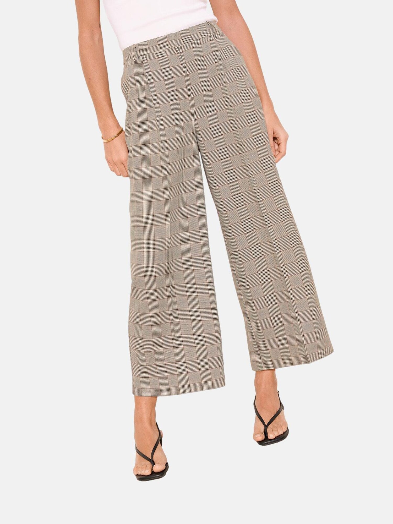 Lipsy Pantaloni  bej / maro / negru