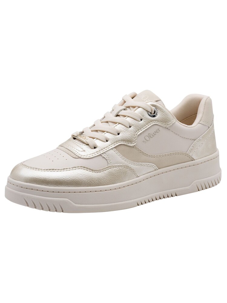 s.Oliver Sneaker Damen Größe 41 beige / silber