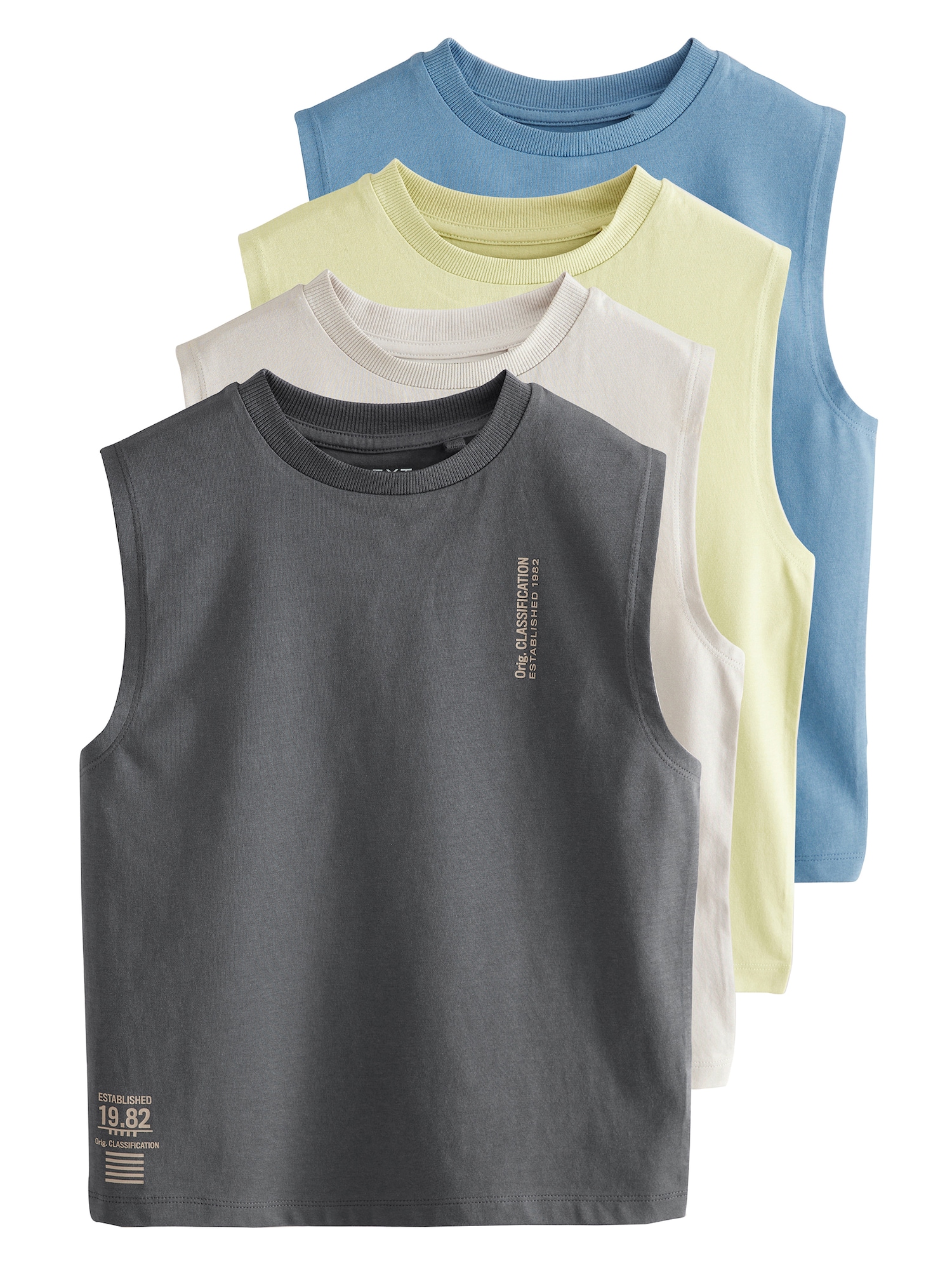Next Tricou  ecru / cyan / galben pastel / gri grafit
