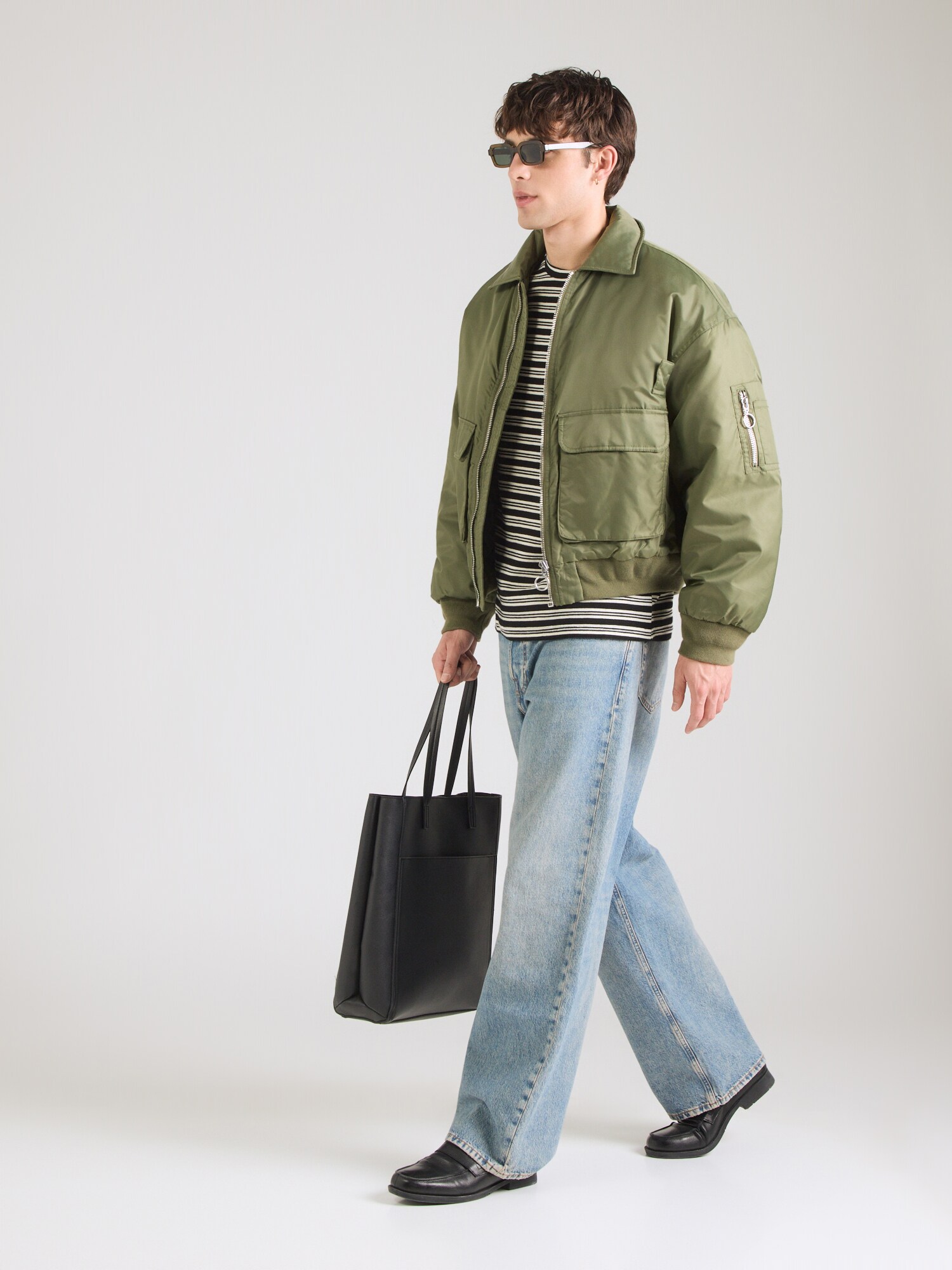 INDICODE JEANS Tričko  čierna / prírodná biela (obrázok 4)