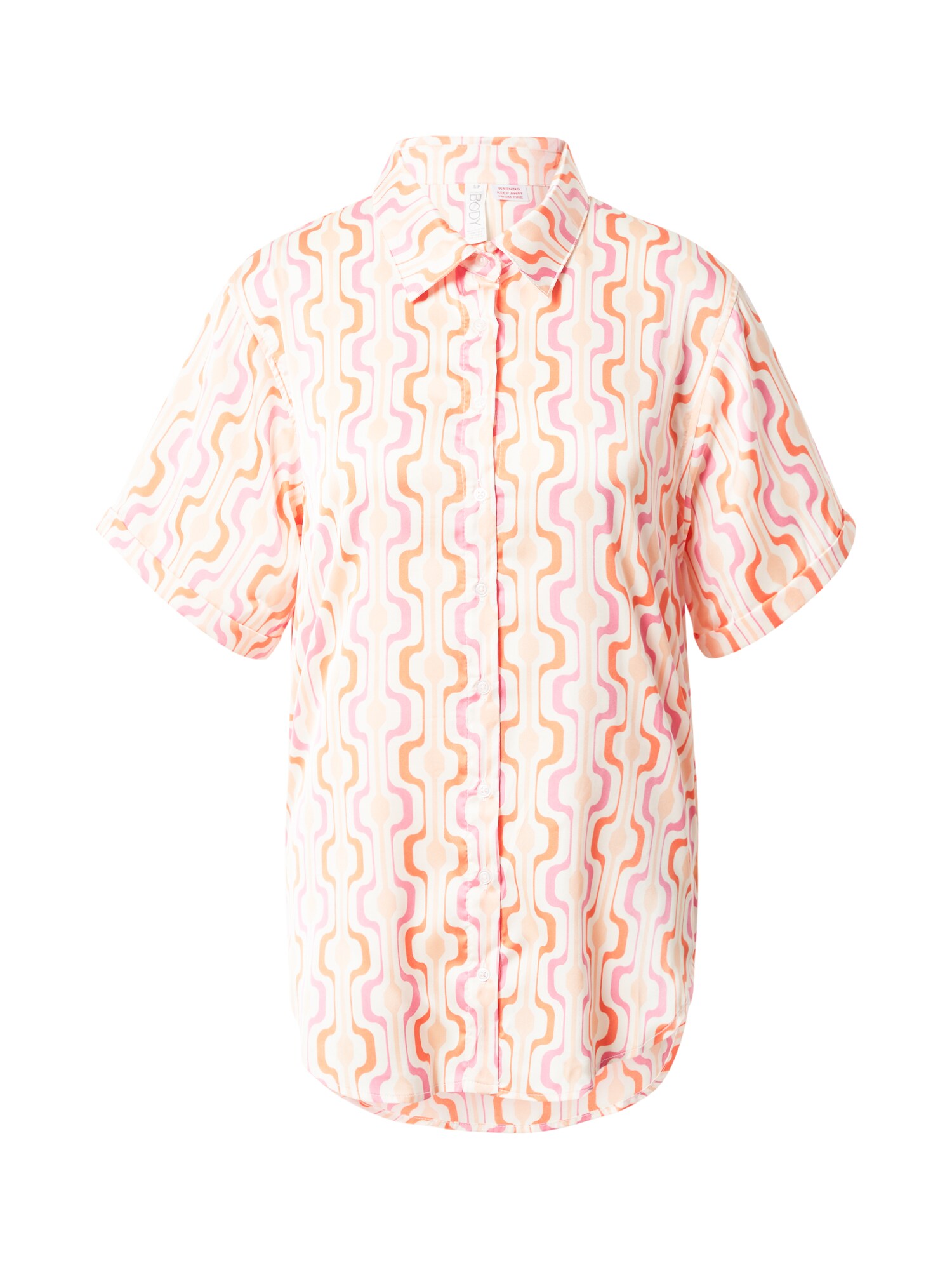 Cotton On Body Pidžamas krekls debesu lillā / oranžs / persiku