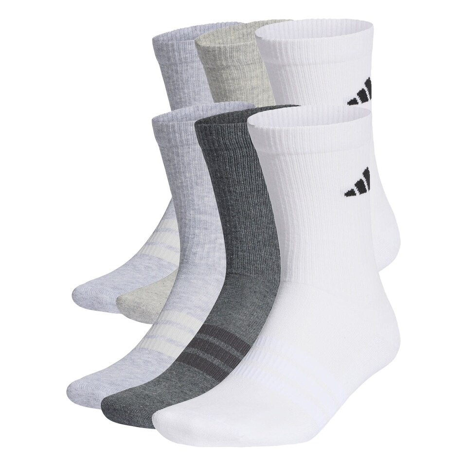 Sportsockor 'CUSHIONED CREW 6 PAIR PACK' ljusgrå / gråmelerad / svart