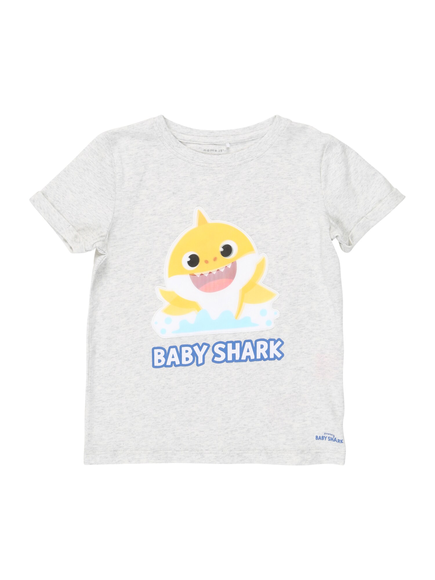 NAME IT Marškinėliai 'BABY SHARK'  šviesiai pilka / mišrios spalvos
