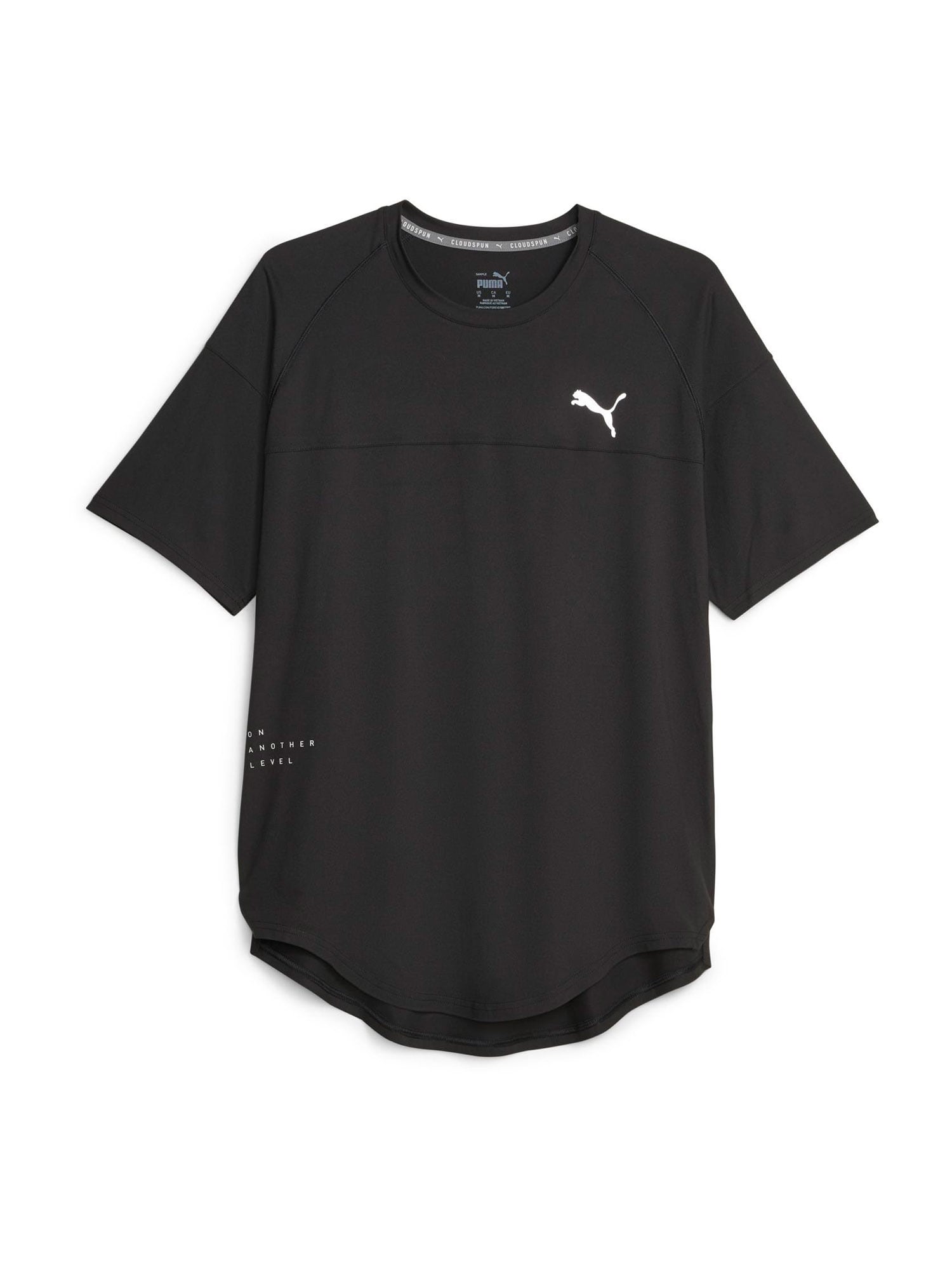 PUMA Tehnička sportska majica  crna / prljavo bijela