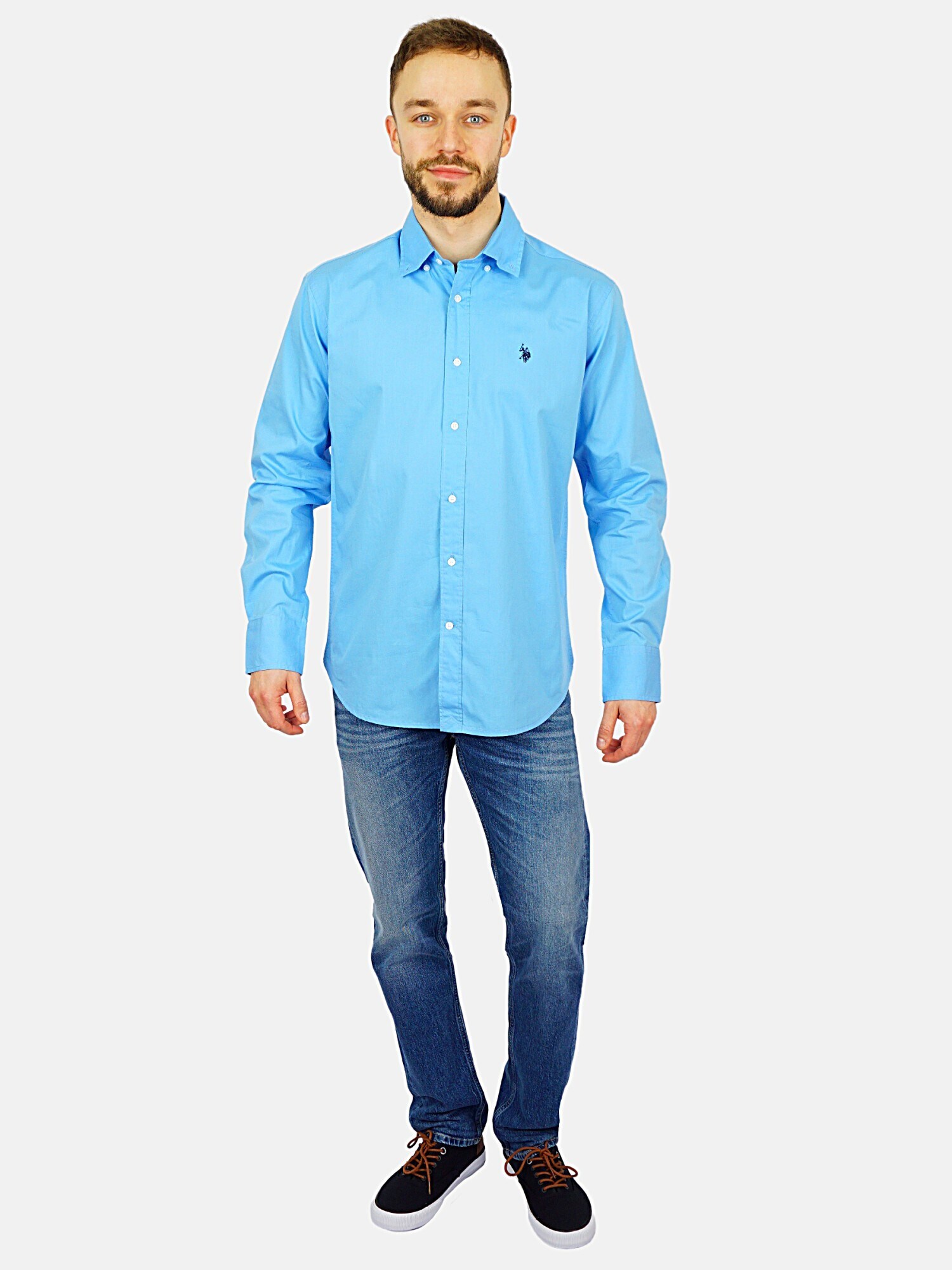 U.S. POLO ASSN. Košeľa nebesky modrá (obrázok 4)
