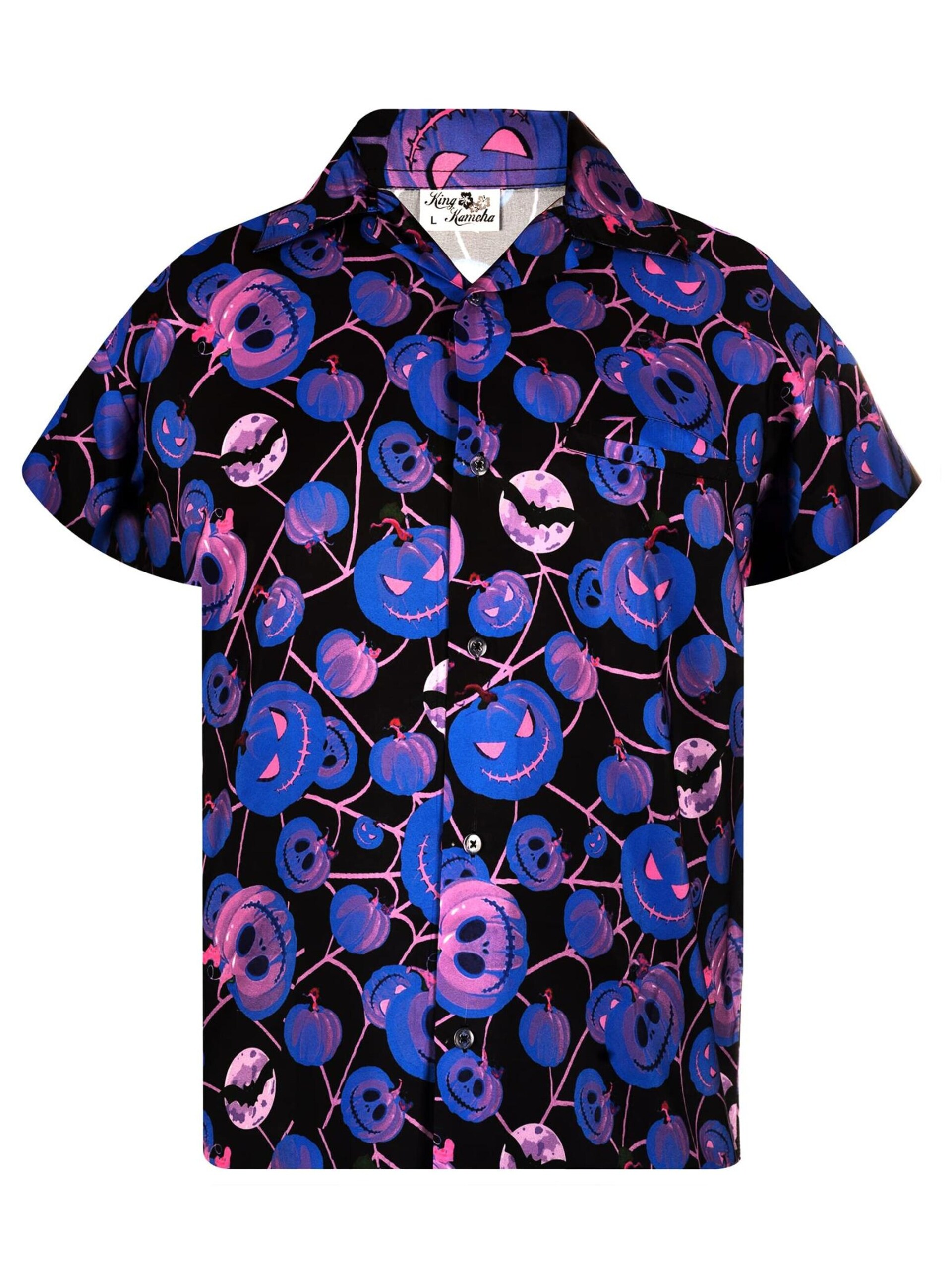 King Kameha T-shirt 'Helloween Pumpkin Web' herr