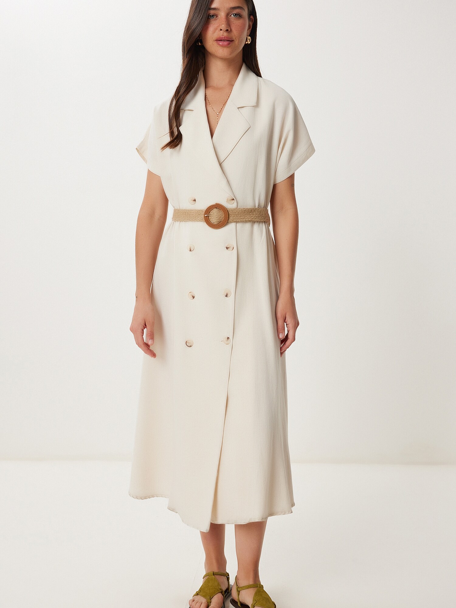 Happiness İstanbul Vestido camisero  blanco