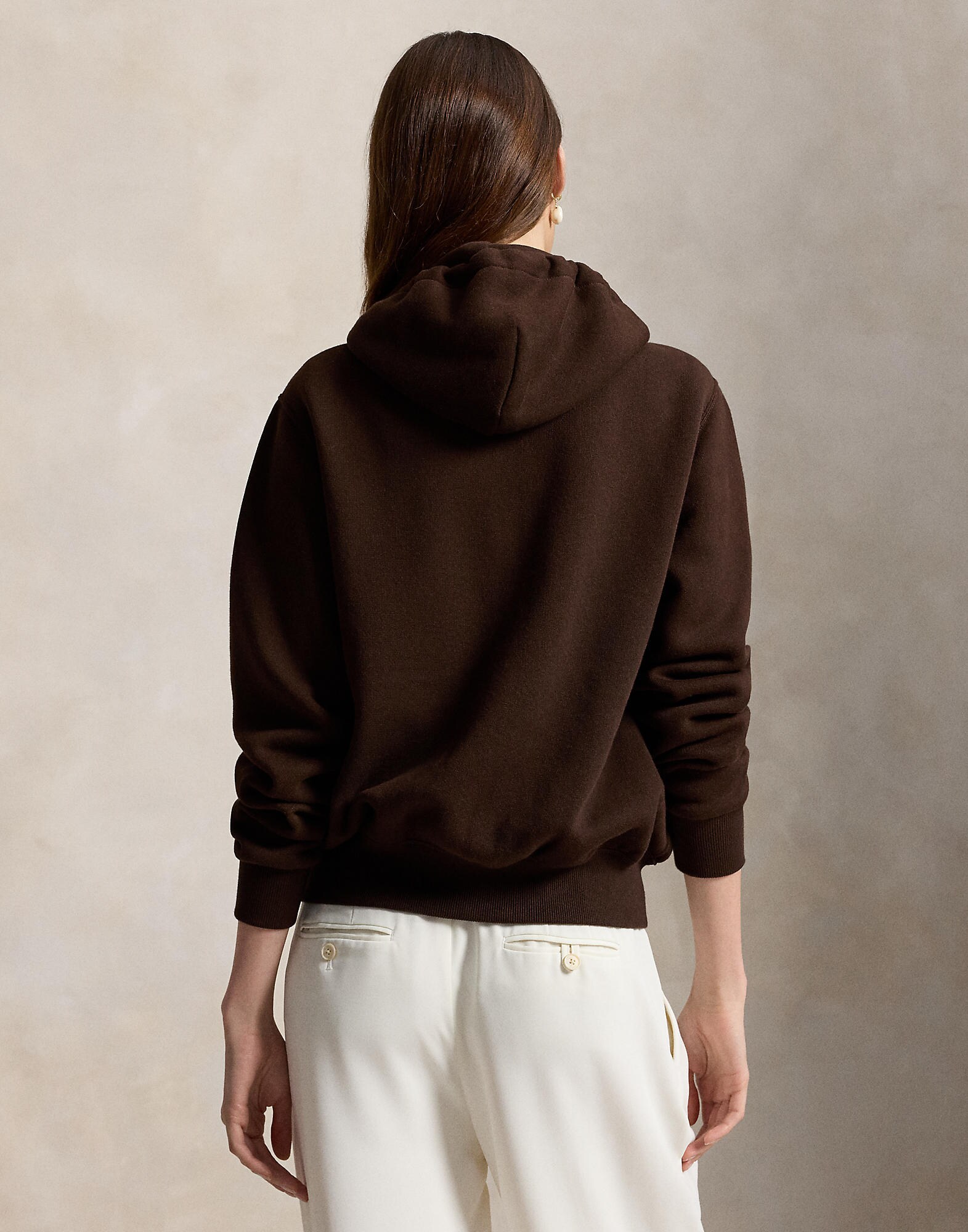 Polo Ralph Lauren Sudadera con cremallera marrón oscuro – imagen 3