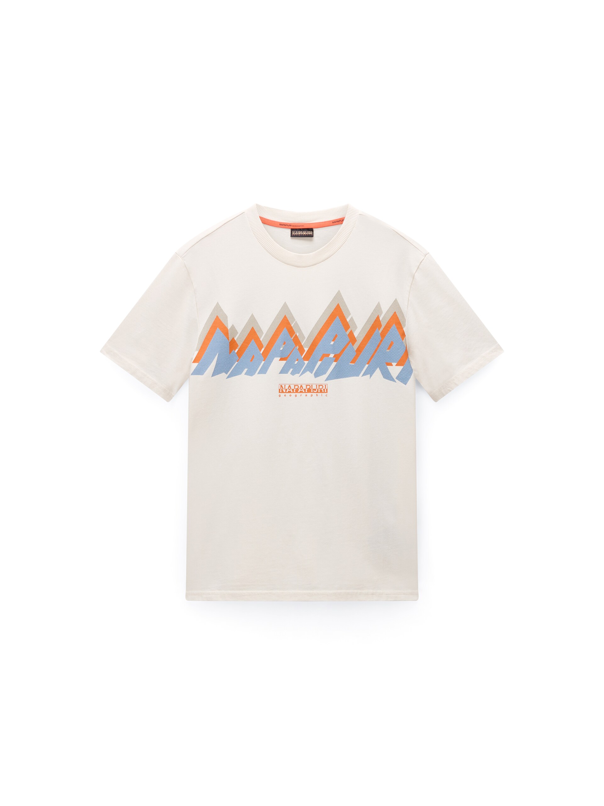 NAPAPIJRI T-shirt 'S-Fiemme' kräm / ljusblå / greige herr