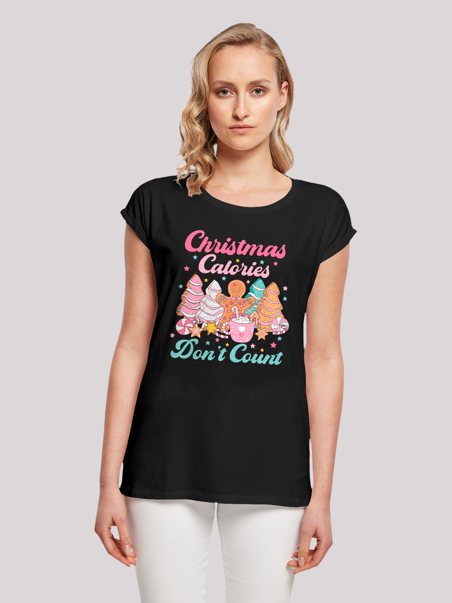 Thumbnail - F4NT4STIC T-Shirt Christmas Calories Dont Count Candy