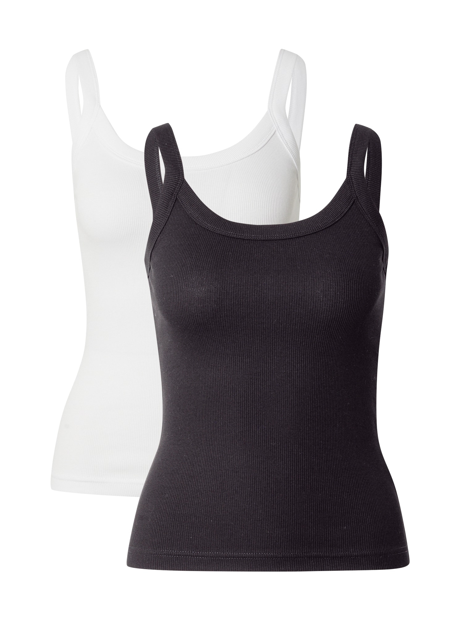 Gina Tricot Top  čierna / biela