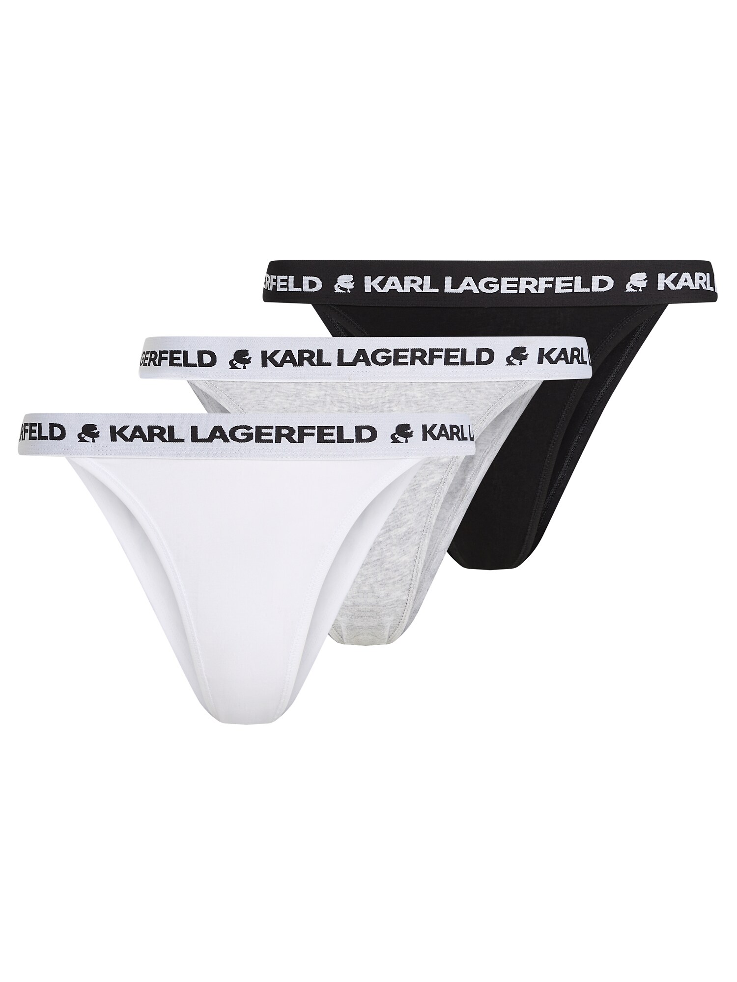 Karl Lagerfeld Tanga  gri amestecat / negru / alb