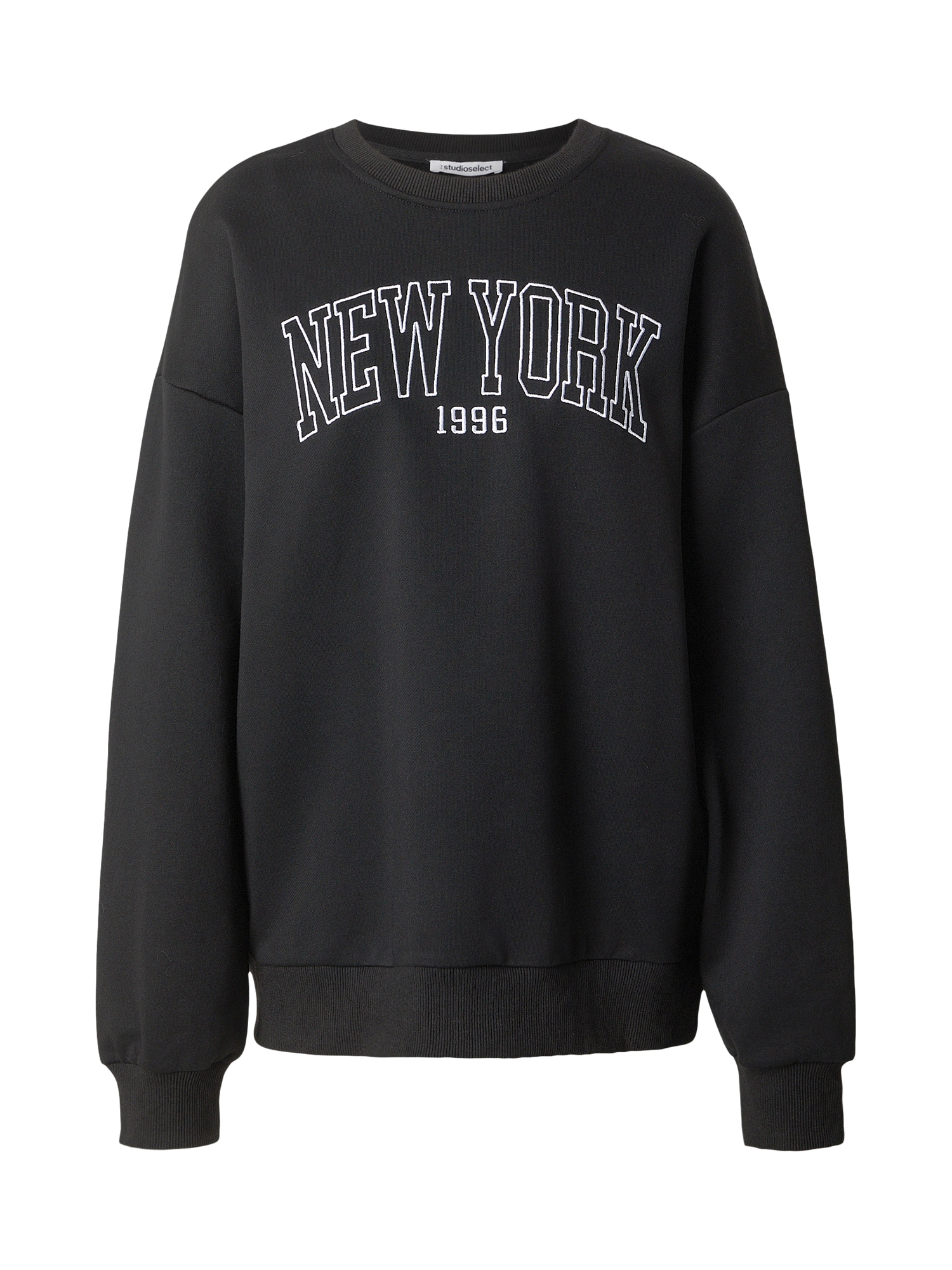 studioselect Bluză de molton Edda  negru / alb