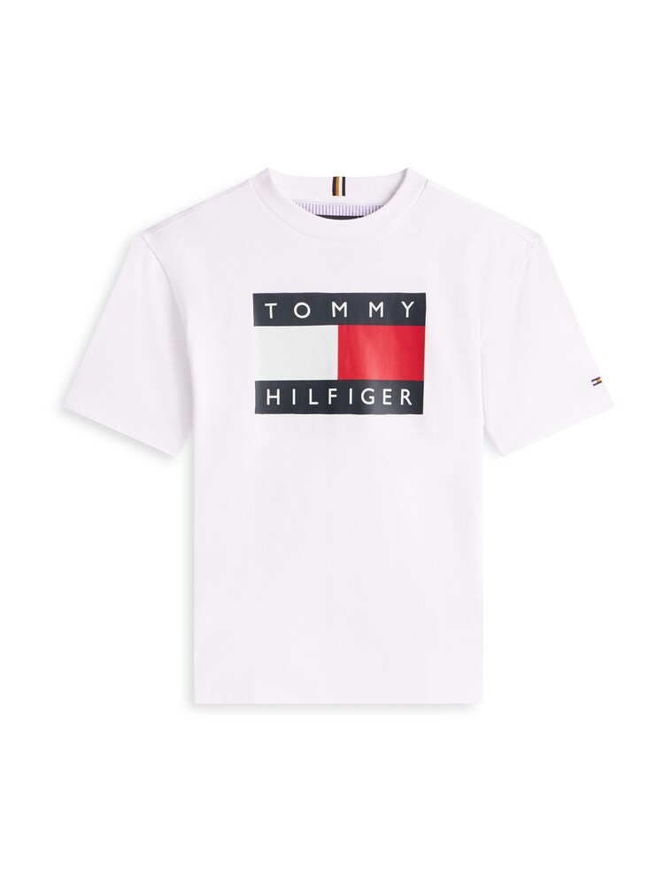 TOMMY HILFIGER T-Shirt 'HERITAGE' Jungen Größe 128 marine / hellrot / weiß
