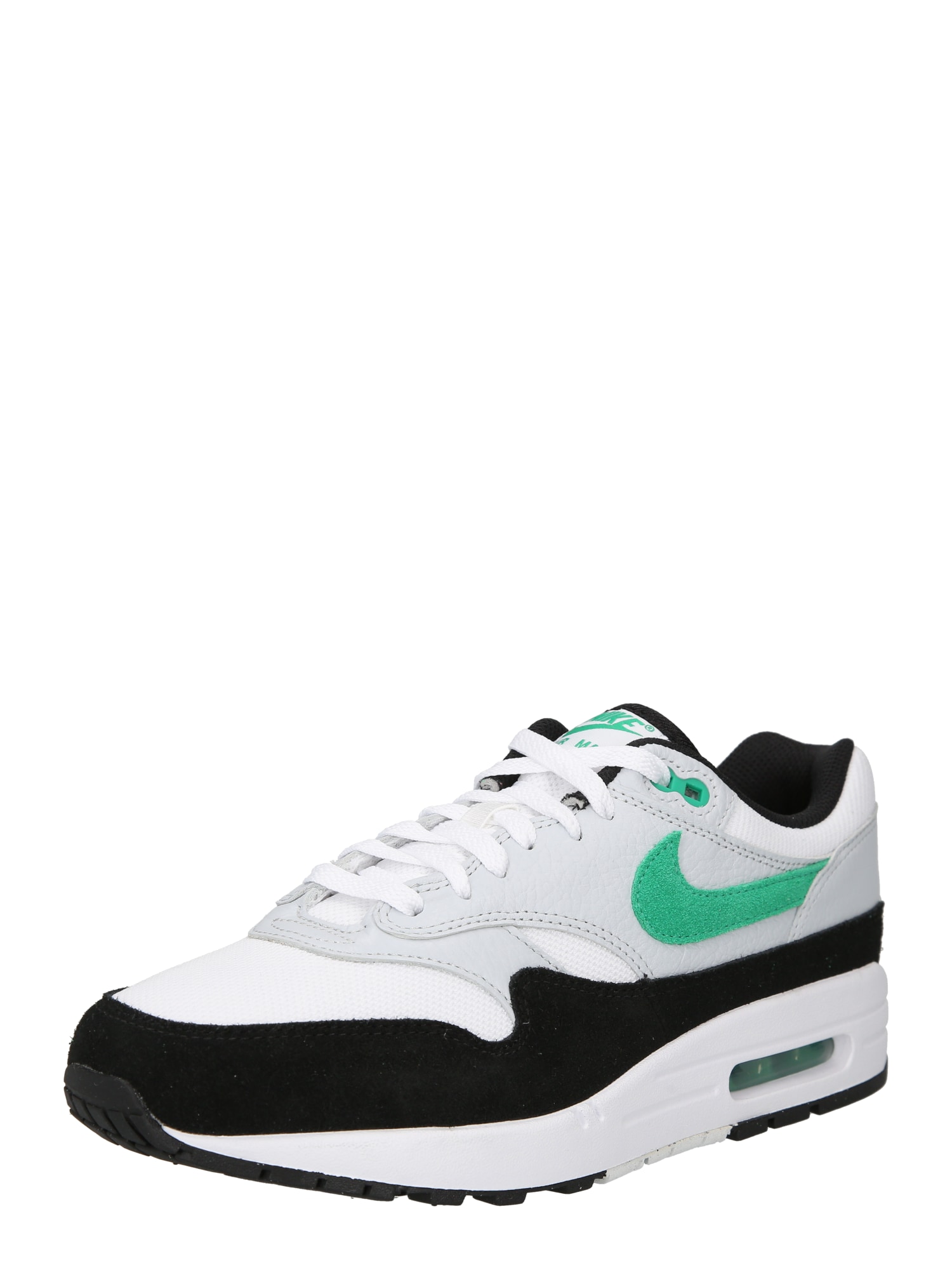 Nike Sportswear Nízke tenisky 'Air Max 1'  svetlosivá / trávovo zelená / čierna / biela