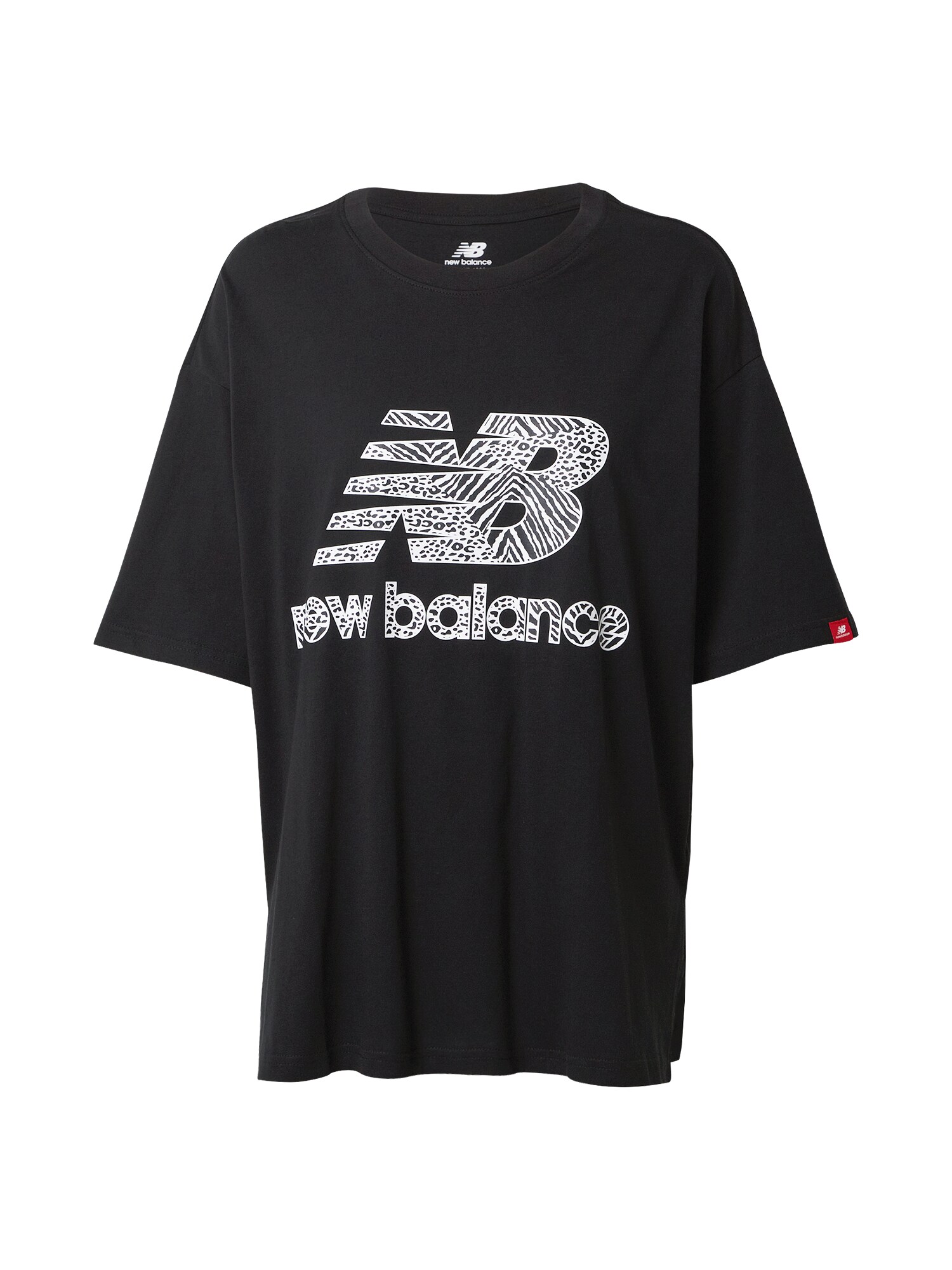 new balance Marškinėliai  juoda / balta