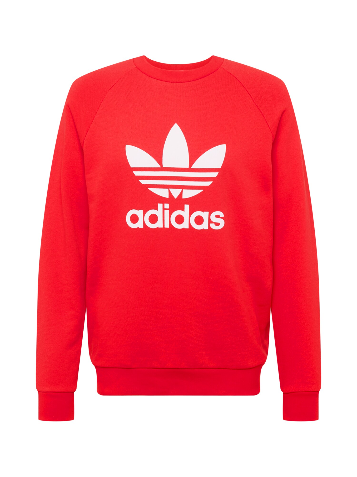 ADIDAS ORIGINALS Mikina 'Adicolor Classics Trefoil'  červená / biela
