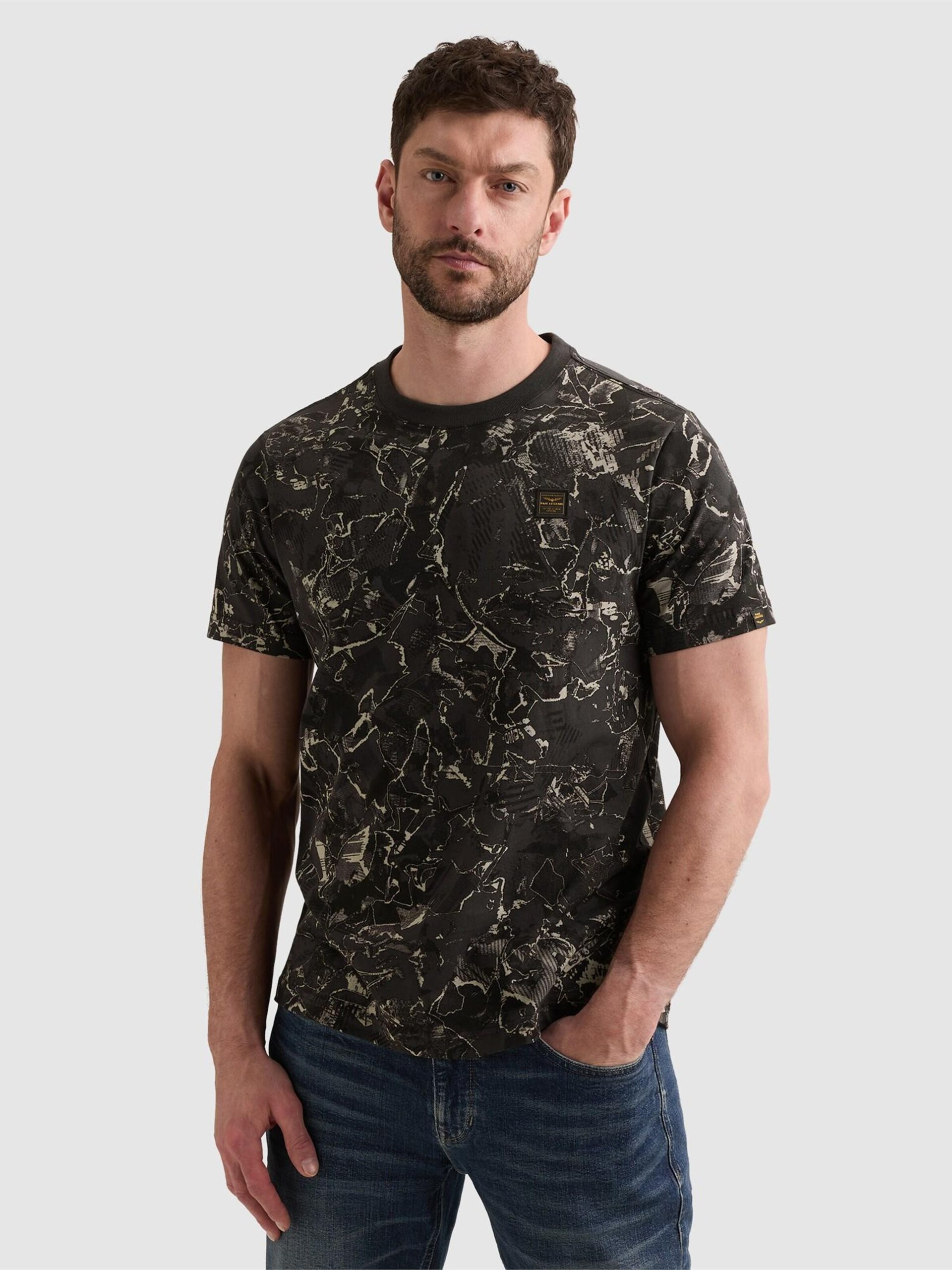 PME Legend T-shirt 'T-shirt in 100% cotton jersey with allover print' herr