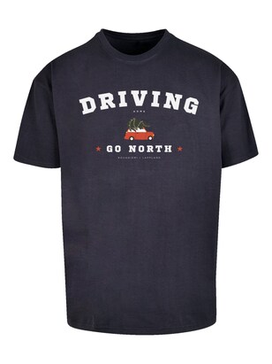 F4NT4STIC Shirt ‘Driving Home Christmas’ Blauw