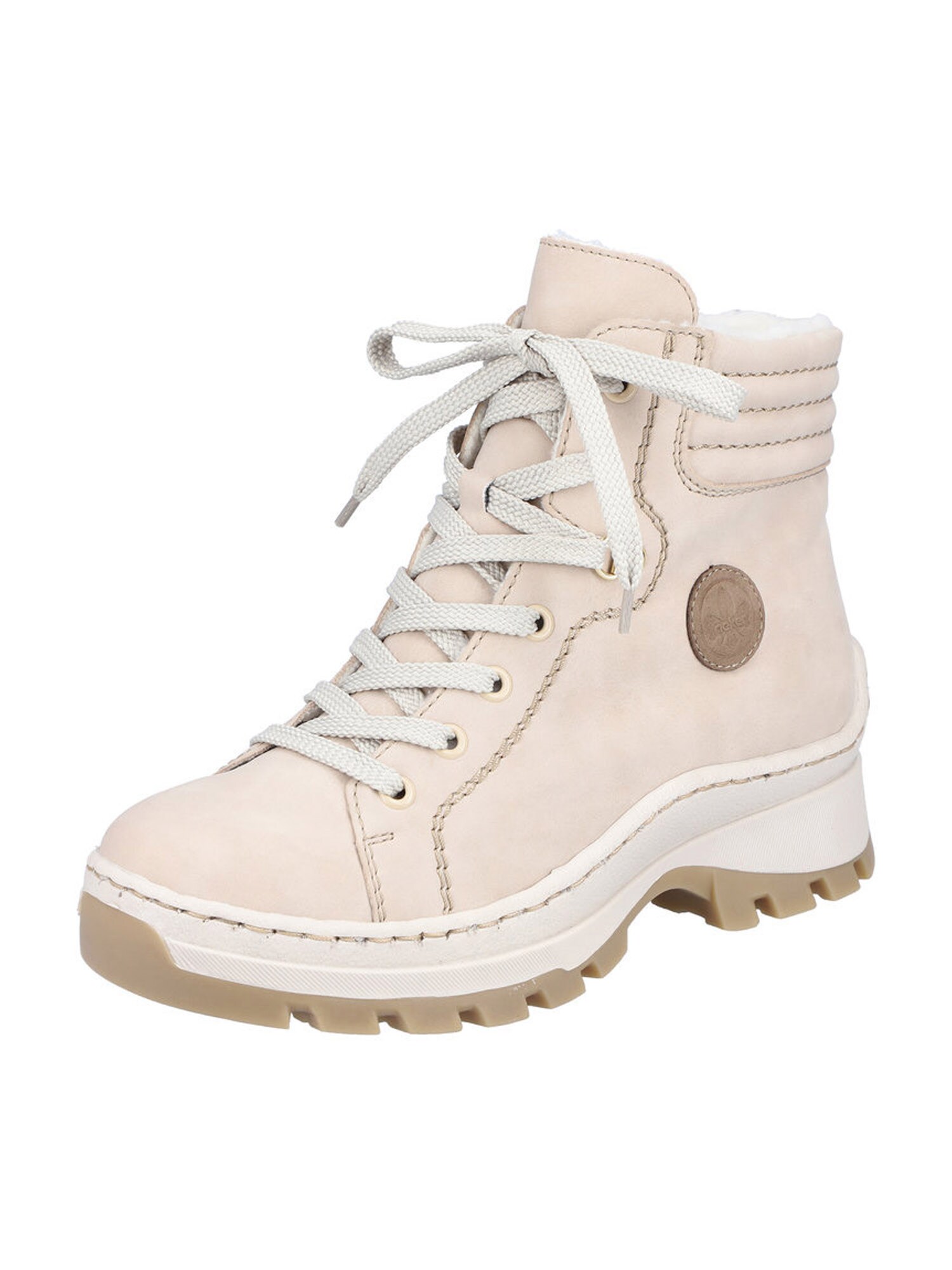 Rieker Ghete cu șireturi  culoarea pielii