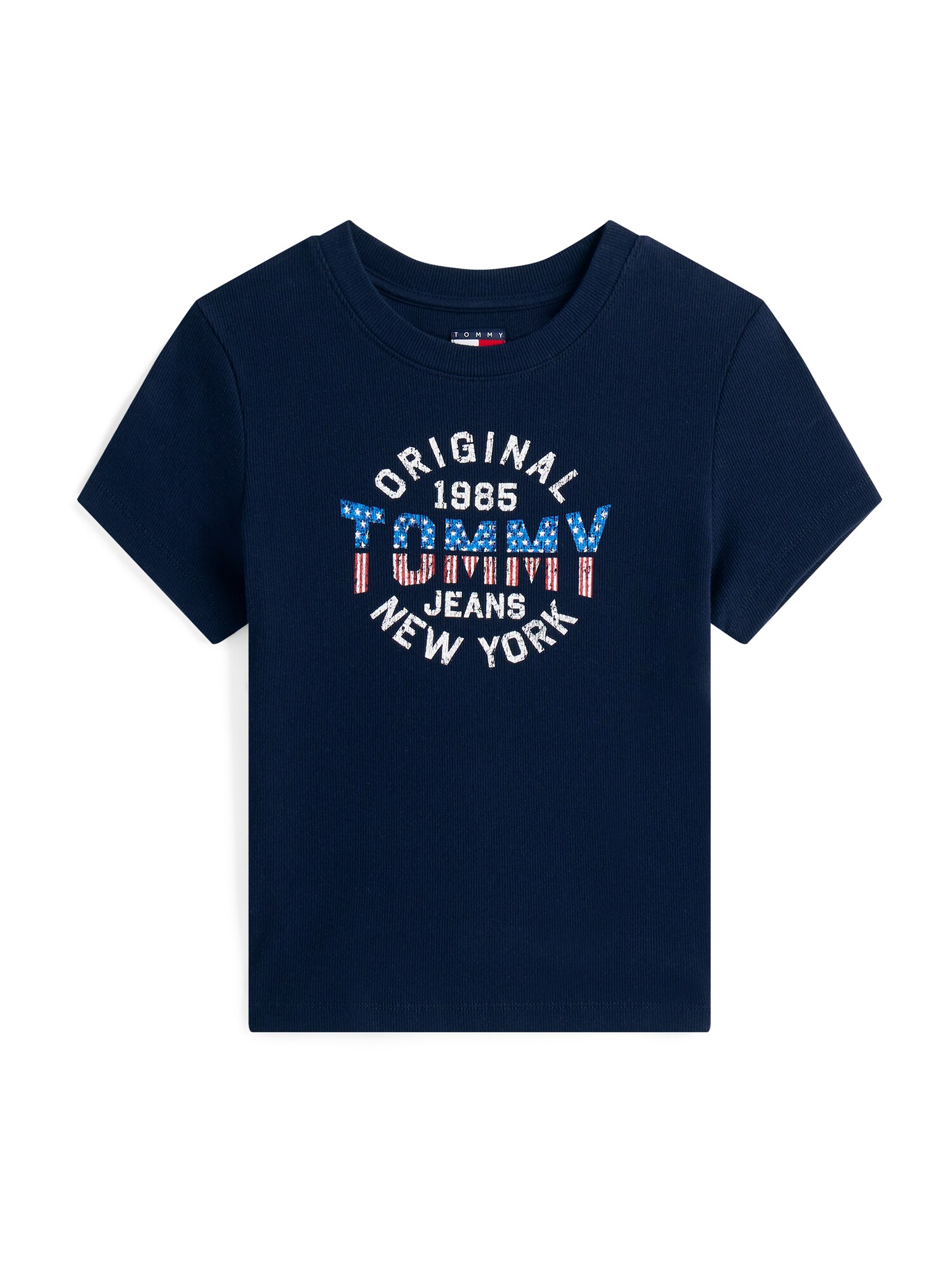 Tommy Jeans Póló 'New York'  azúr / sötétkék / piros / piszkosfehér akciós termékkép 1