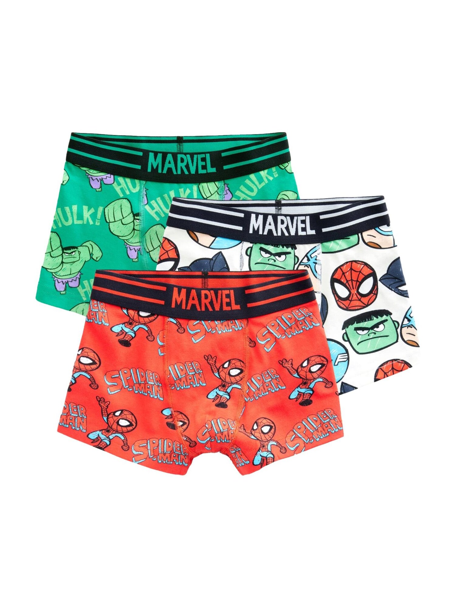 Next Chiloţi Marvel  verde limetă / roșu intens / negru / alb