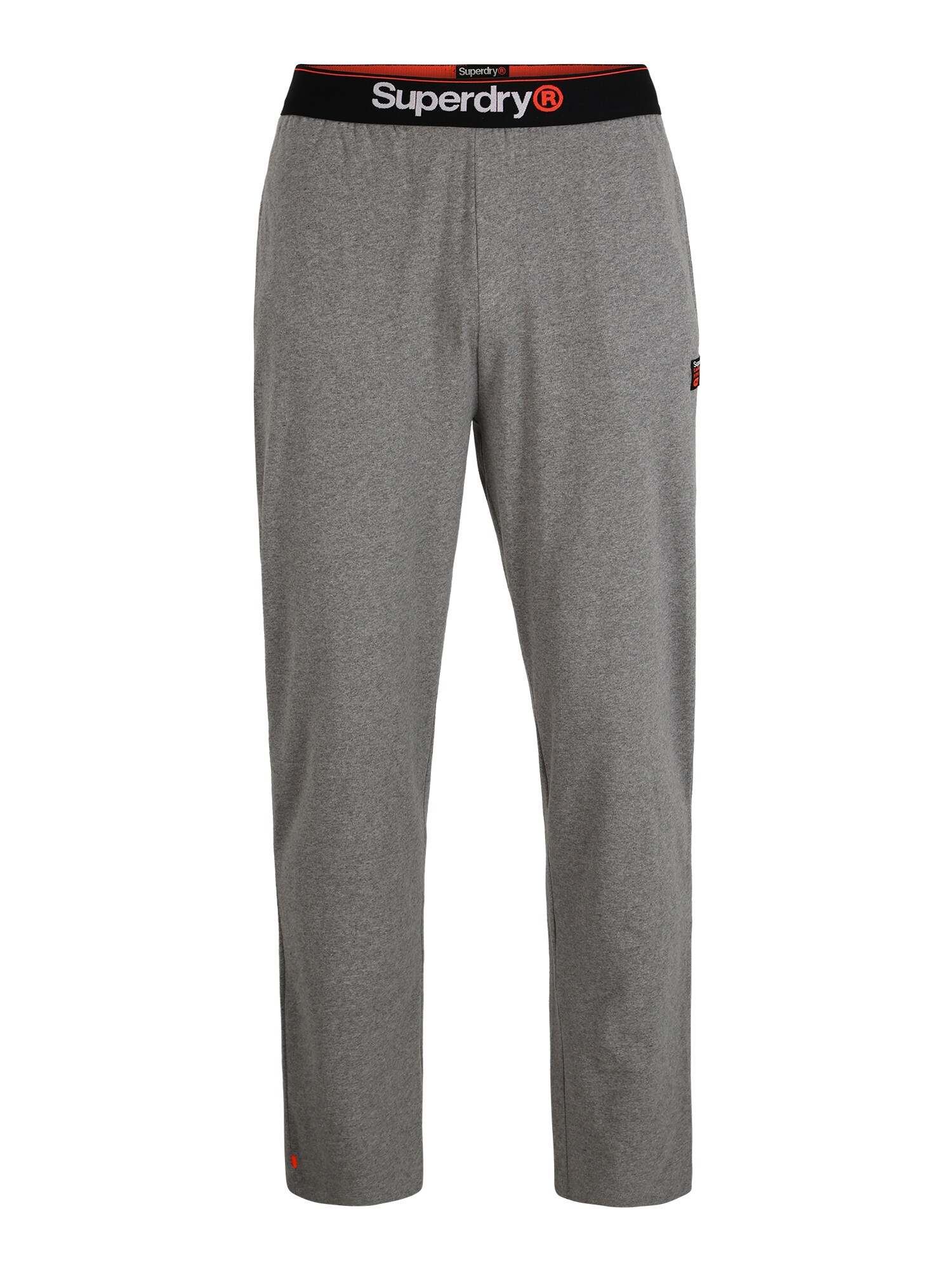 Superdry Pižaminės kelnės 'LAUNDRY'  juoda / raudona / margai pilka