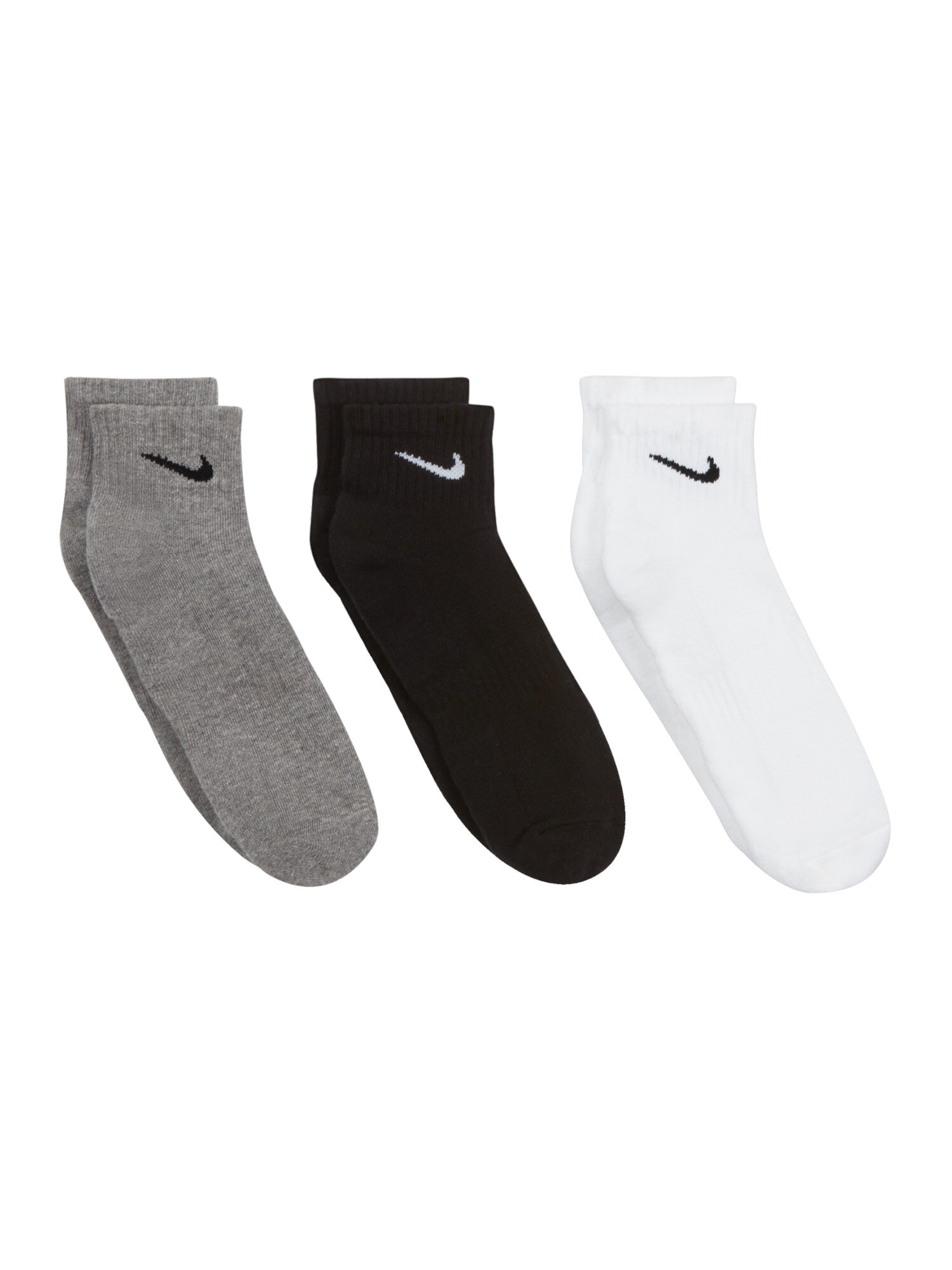 NIKE Sportzoknik 'EVERYDAY CUSH'  szürke melír / fekete / fehér termék 2. képe