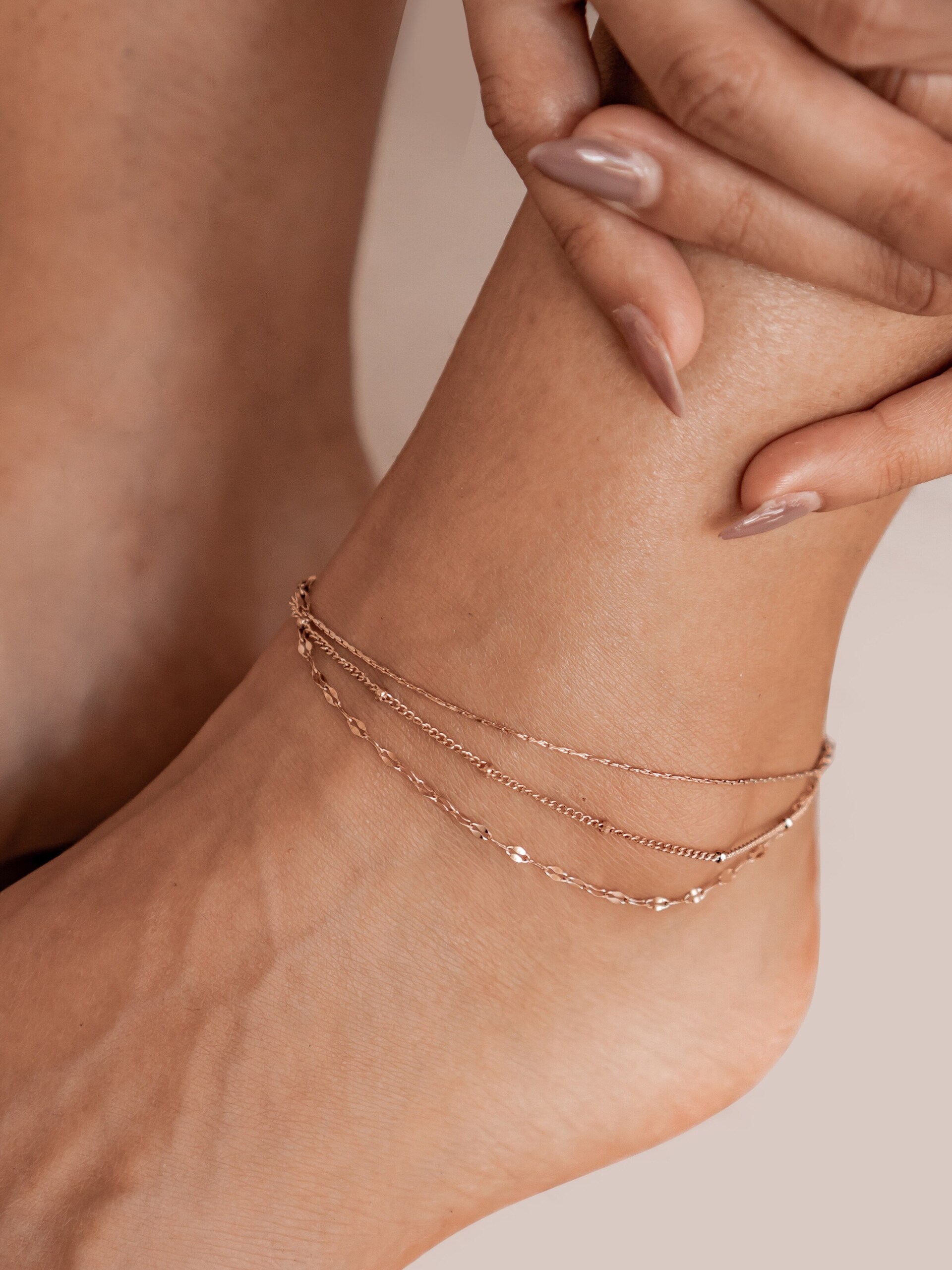 Hey Happiness Fotsmycke 'Delicate Trio' armband dam