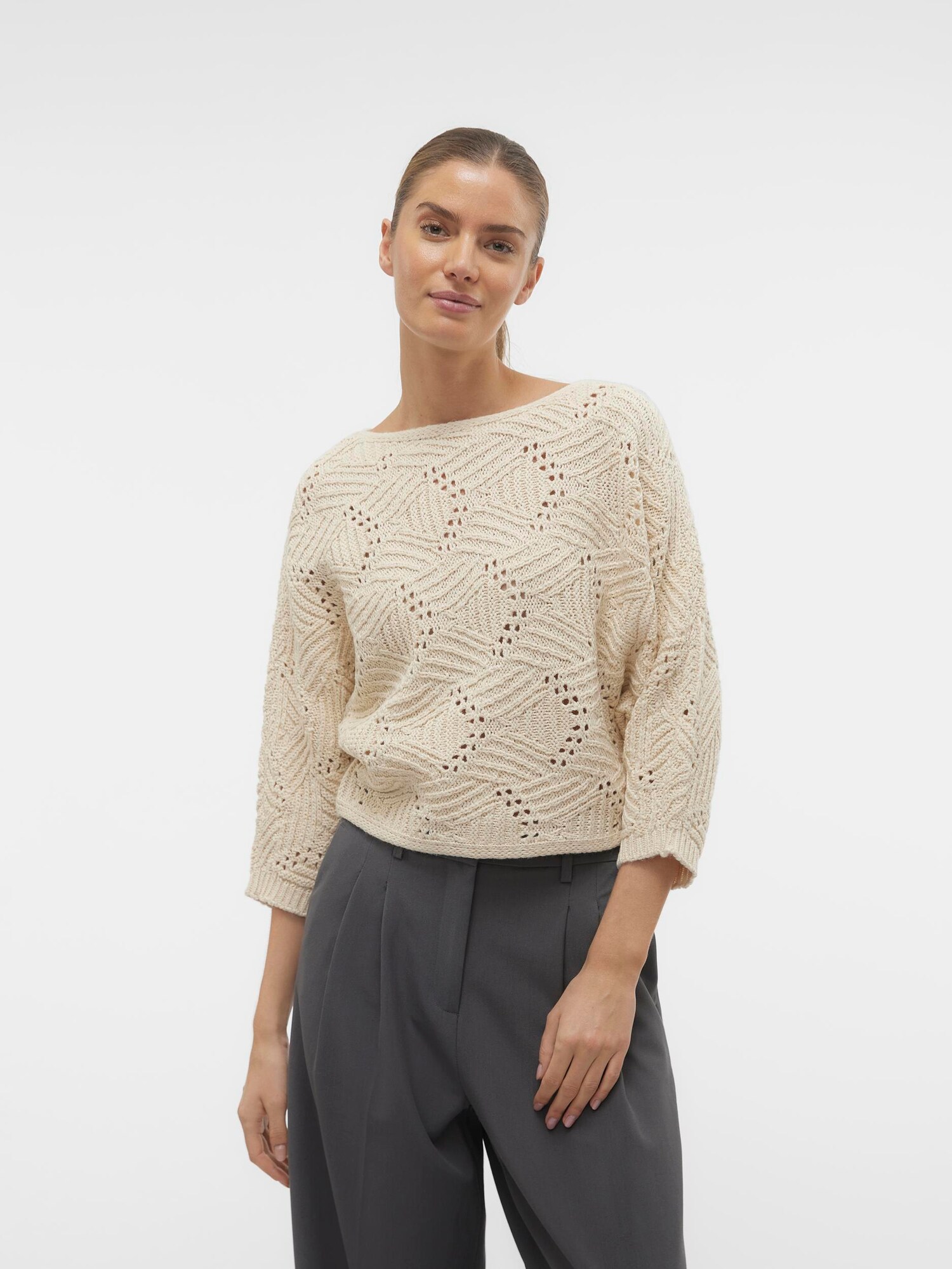 VERO MODA Pulóver 'GIGI'  krém termék 2. képe