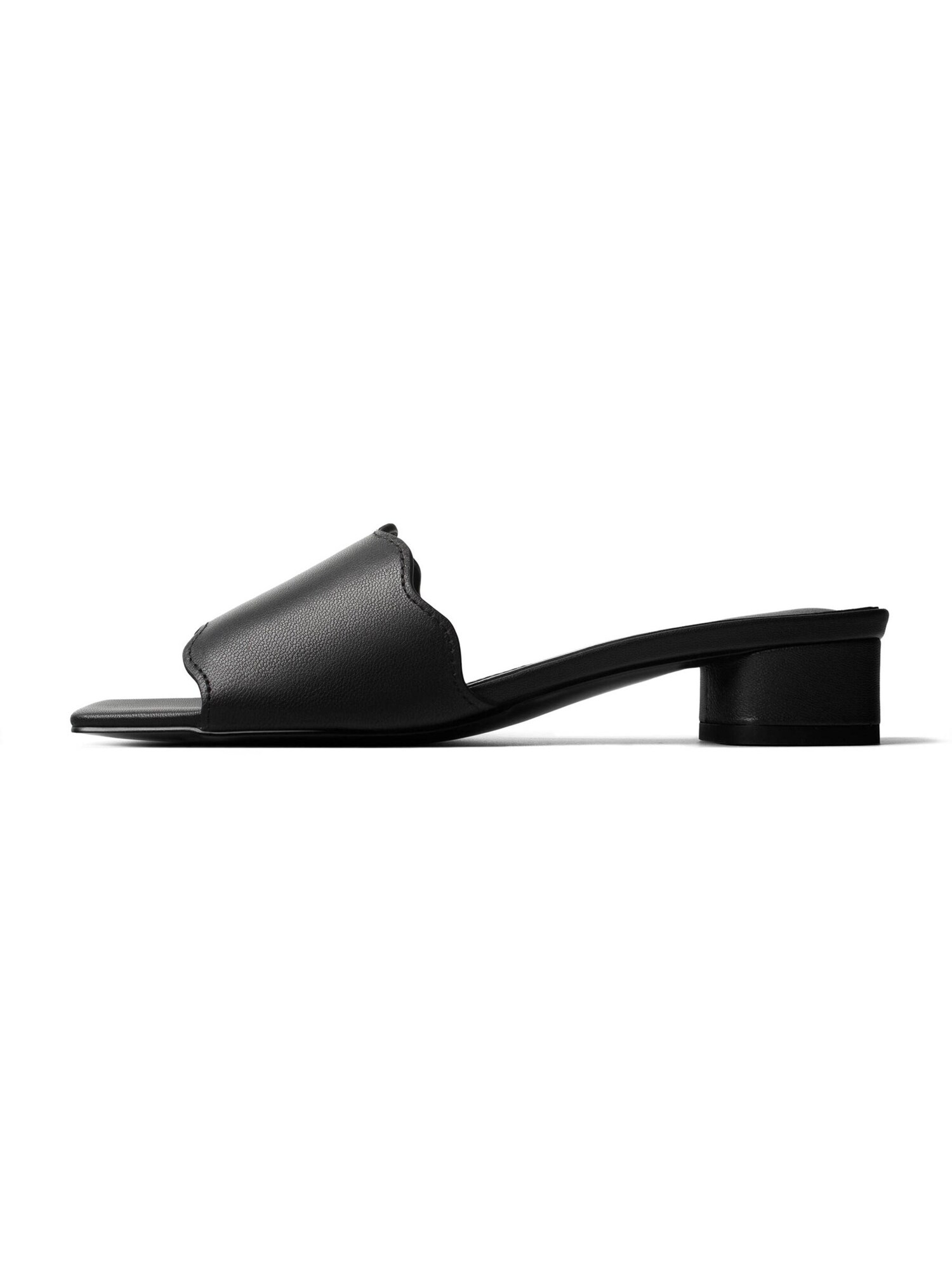 L37 HANDMADE SHOES Natikače s potpeticom 'ALWAYS IN BLOOM' crna