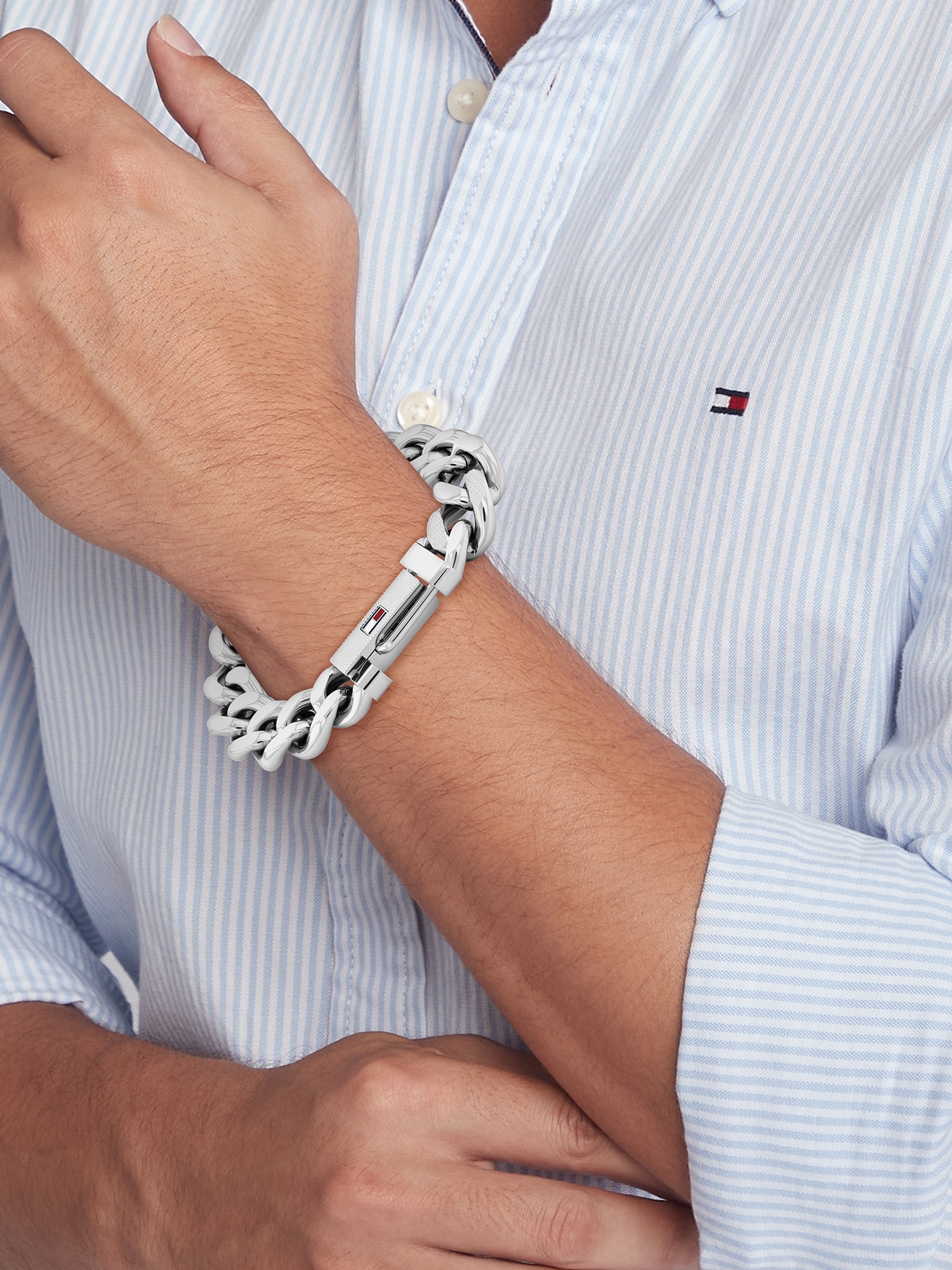 TOMMY HILFIGER Karkötő 'WILD'  ezüst termék 2. képe