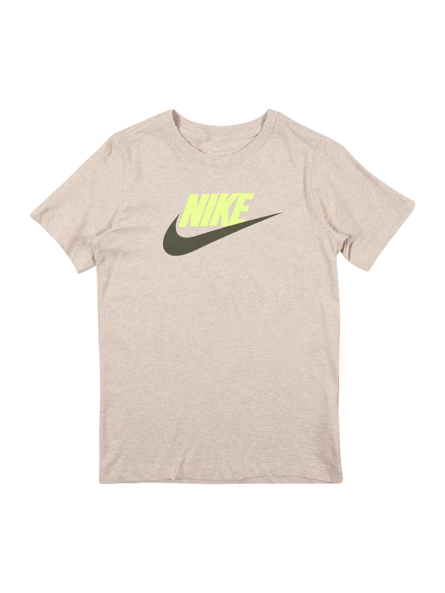 Nike Sportswear Marškinėliai  pilka / neoninė geltona / rusvai žalia