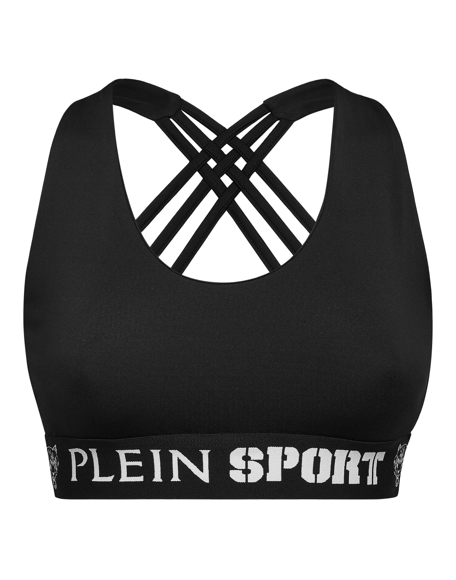 Plein Sport Sujetador deportivo  negro / blanco
