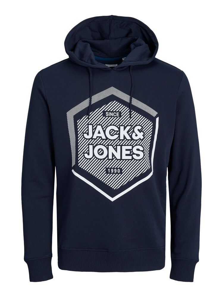 JACK & JONES Sweatshirt 'JJStein' Herren Größe M navy / weiß