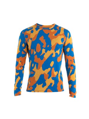 Icebreaker Shirt ‘Mer 260 Vertex’ Blauw / Oranje