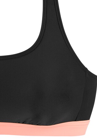 LASCANA ACTIVE, Sport bikini felső, fekete