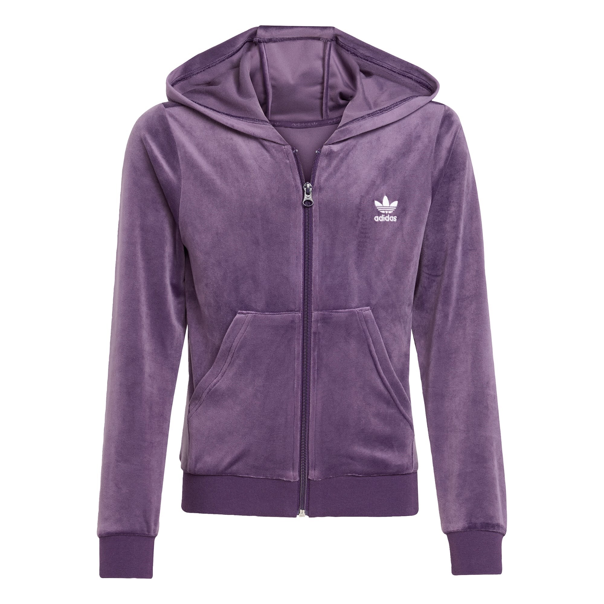 ADIDAS ORIGINALS Sudadera con cremallera 'Essential'  berenjena / blanco