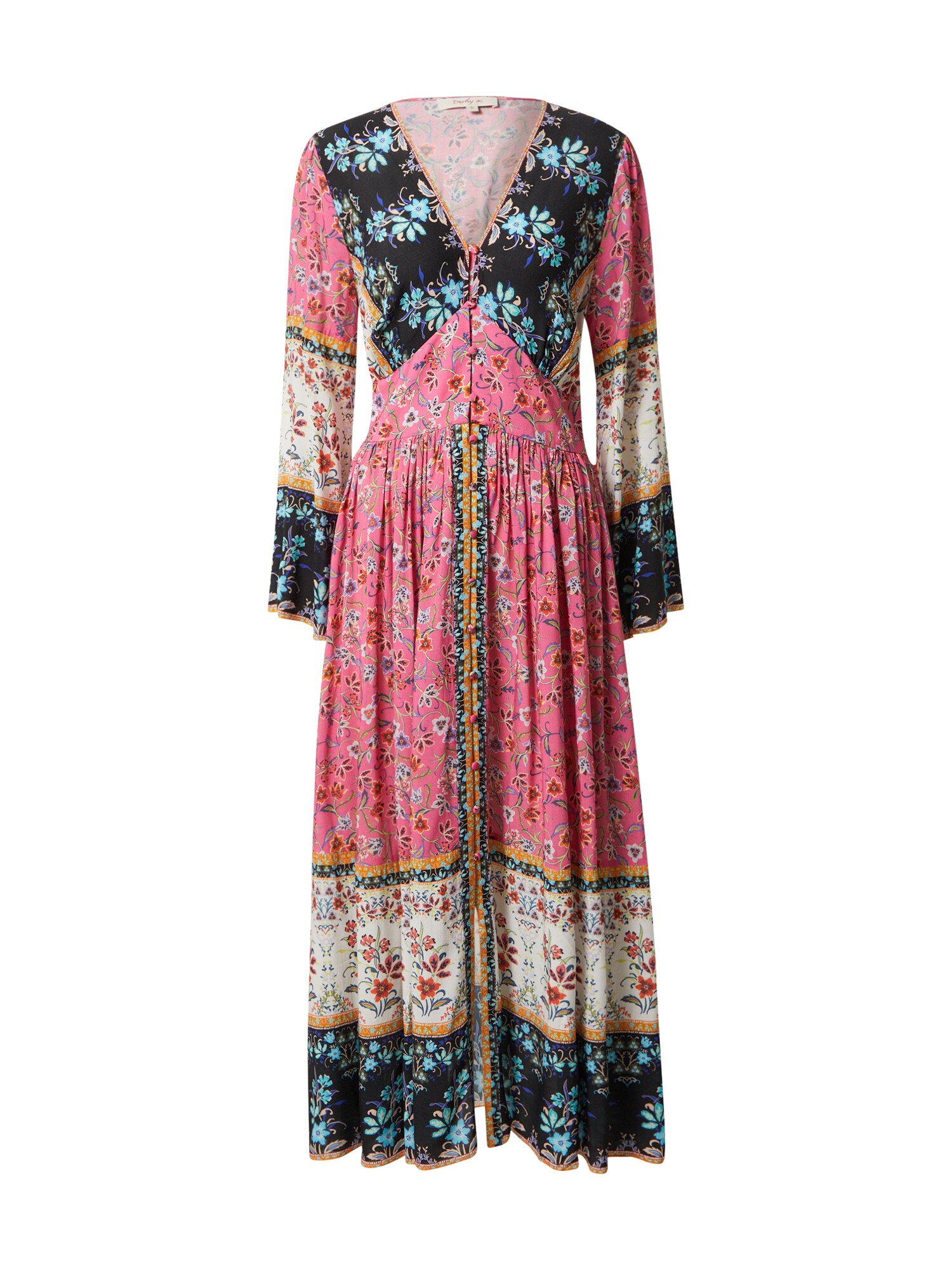 Derhy Palaidinės tipo suknelė 'ABADIA' rožinė / juoda / geltona / smėlio spalva / mėlyna